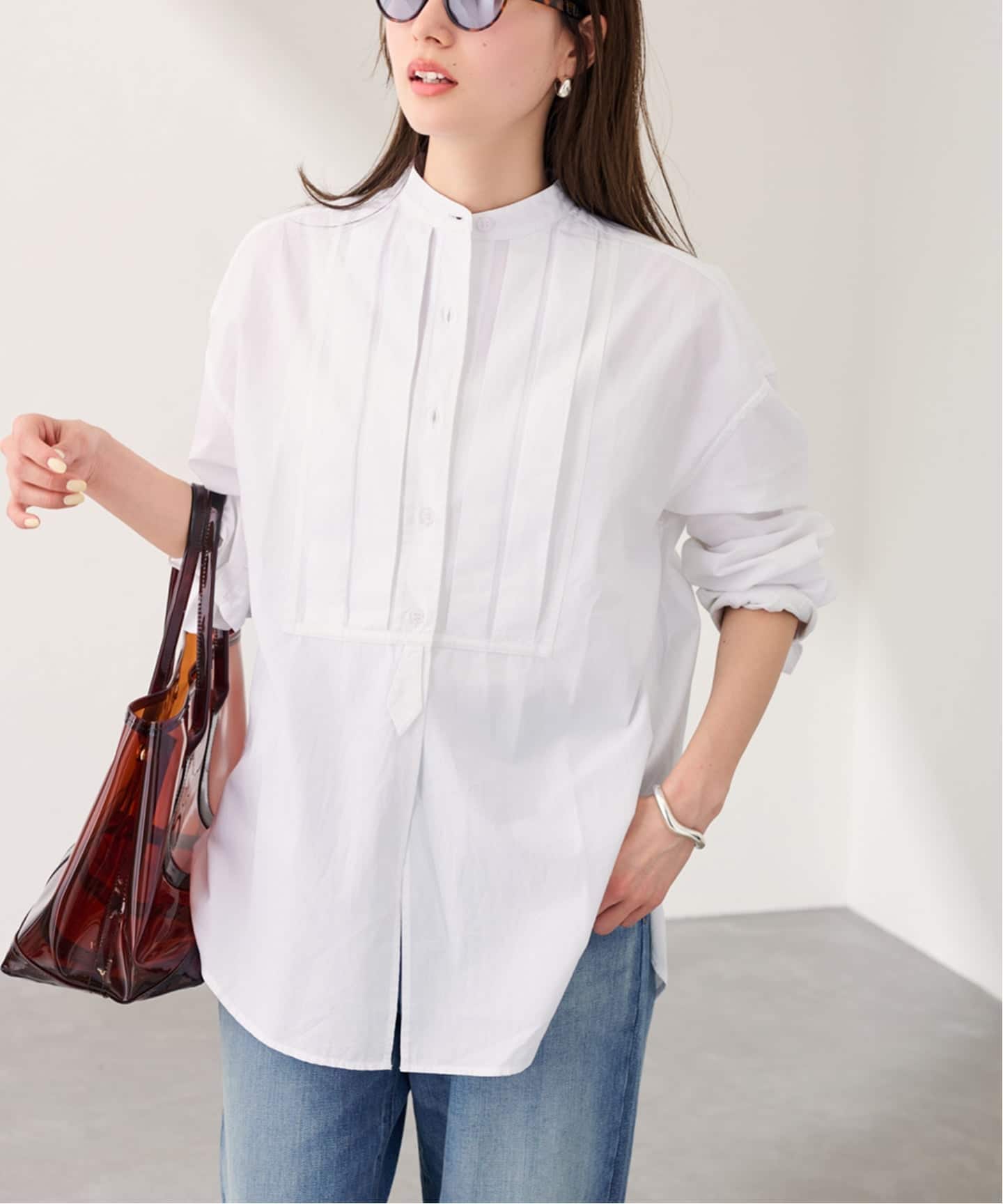 SEEALL/シーオール OVERSIZED TAXIDO SHIRTS（シャツ／ブラウス