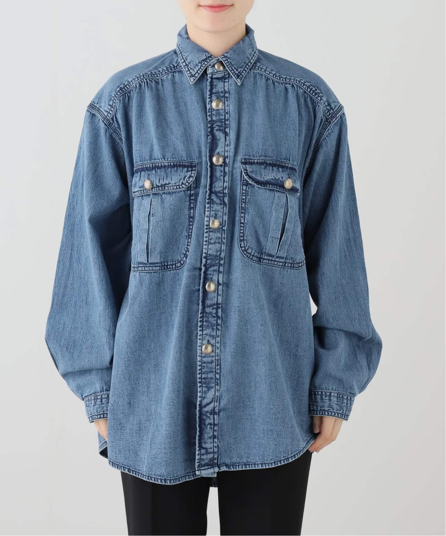 MONITALY/モニタリー GIORGIO WORK SHIRT W CONCHE（シャツ／ブラウス