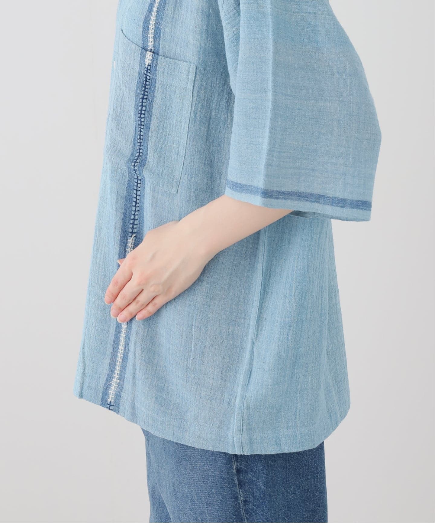 KARDO ROHITナチュラルダイハンド刺繍shirt（シャツ／ブラウス