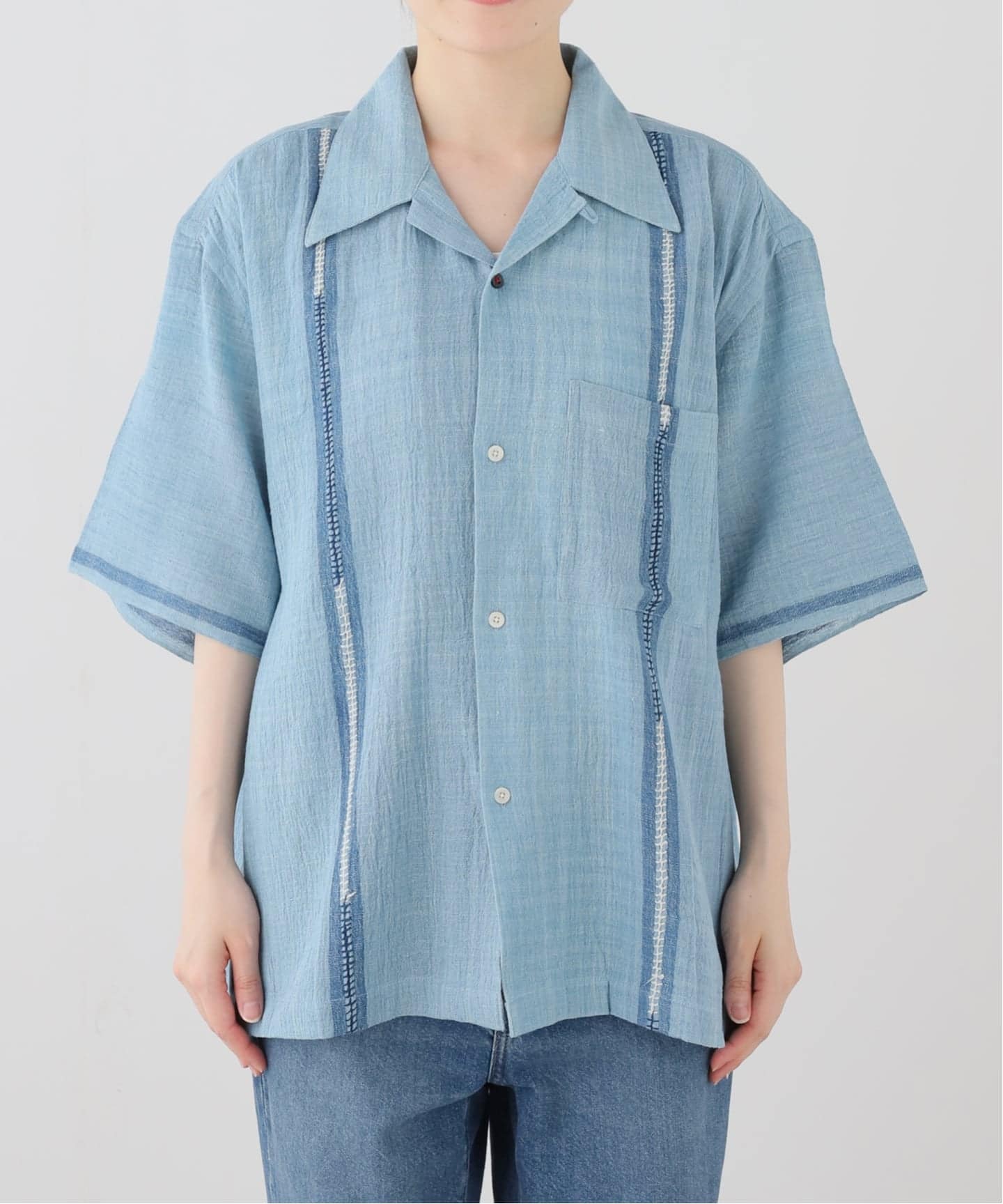 KARDO ROHITナチュラルダイハンド刺繍shirt（シャツ／ブラウス