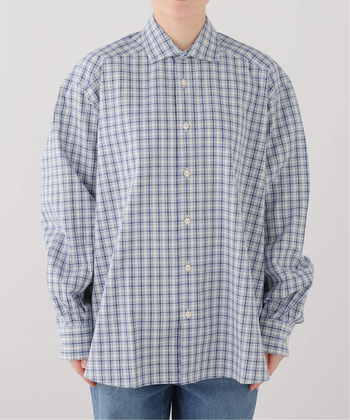 BASERANGE/ベースレンジ CLAUDE SHIRT(ブルー)（シャツ／ブラウス