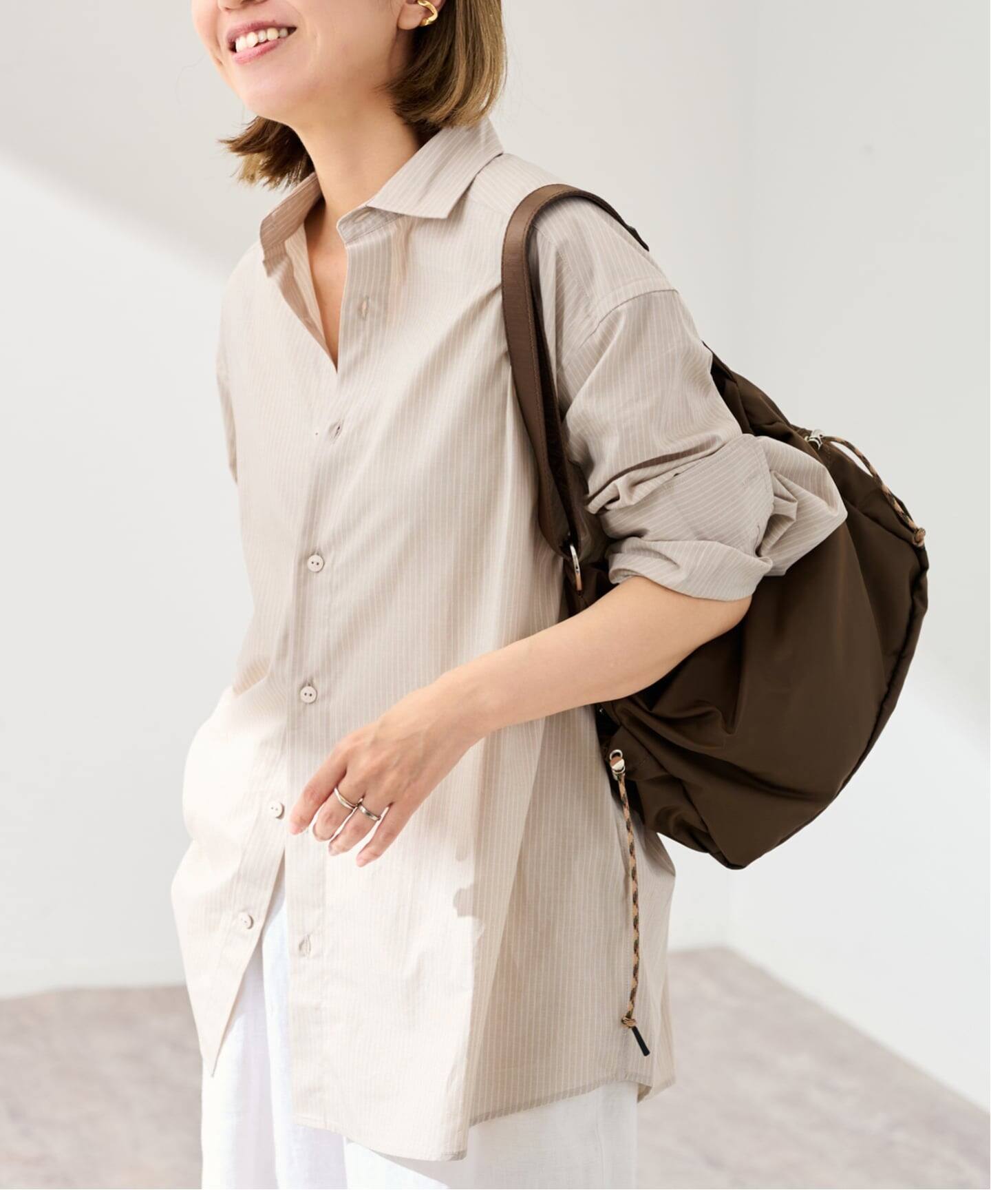 BASERANGE/ベースレンジ CLAUDE SHIRT(ベージュ)（シャツ／ブラウス