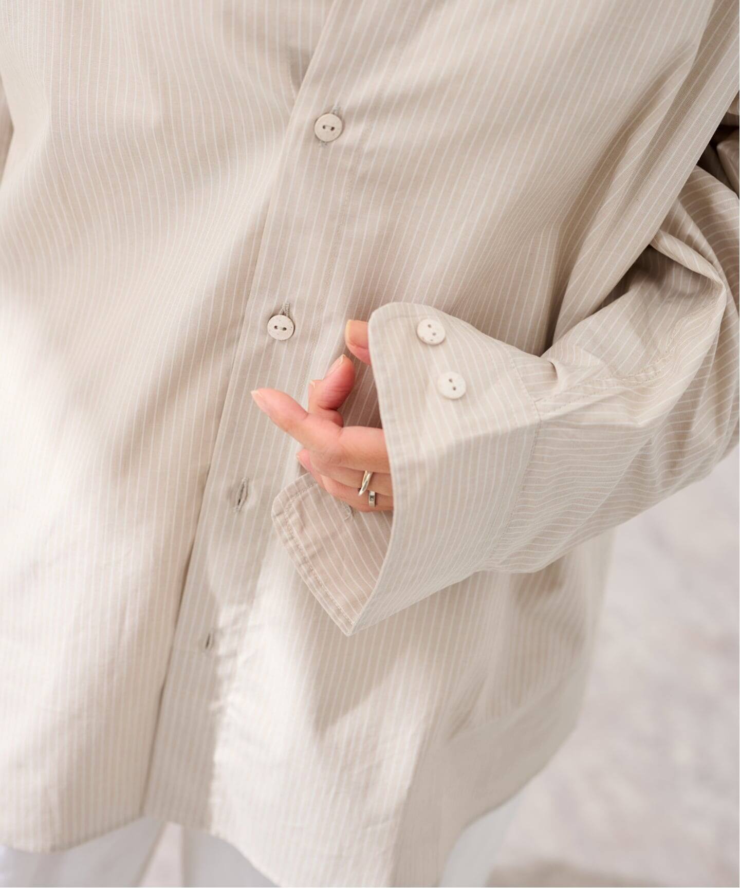 BASERANGE/ベースレンジ CLAUDE SHIRT(ベージュ)（シャツ／ブラウス