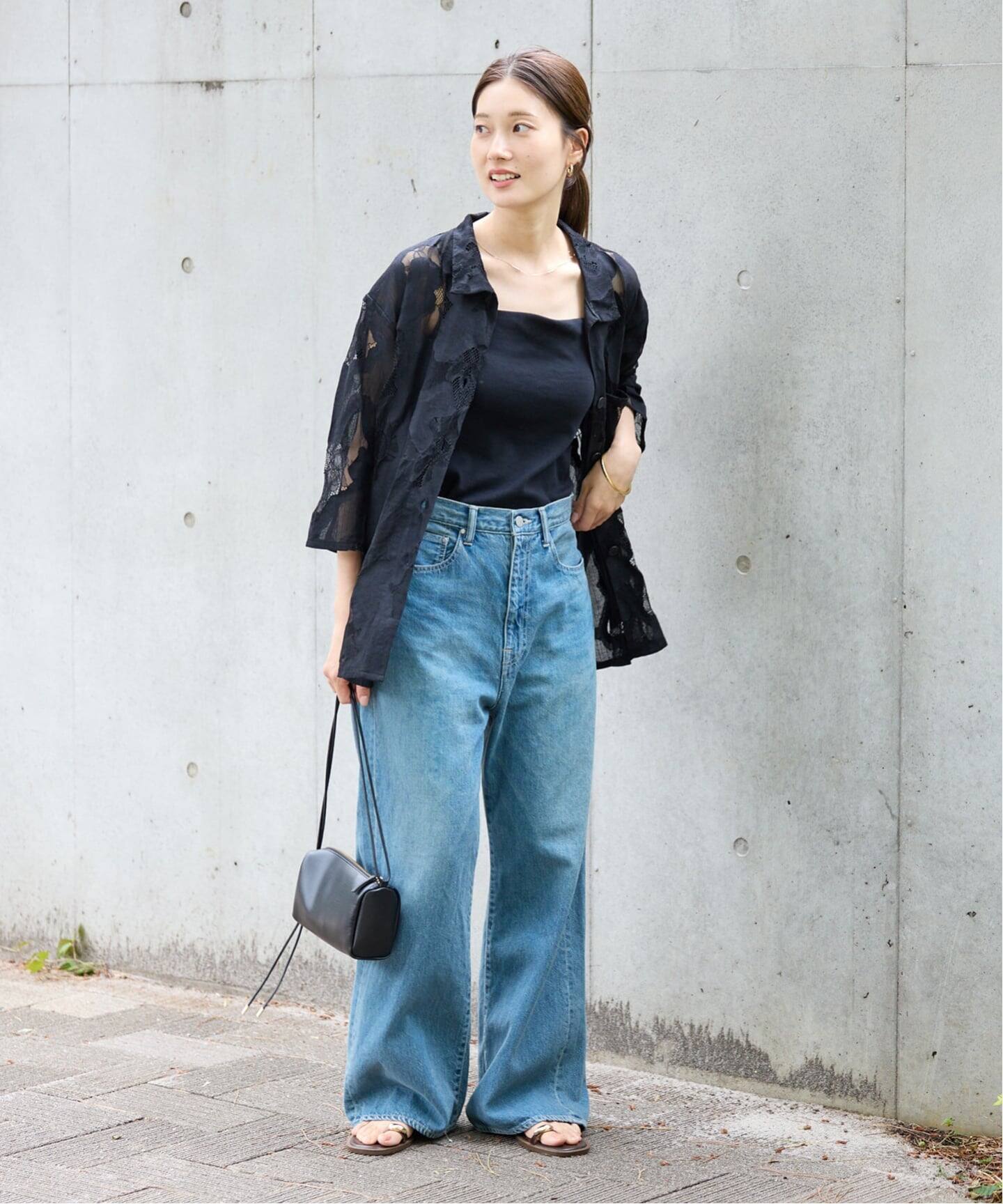 ≪追加≫ESTHE OVERSIZED SHEER LACE シャツ（シャツ／ブラウス 