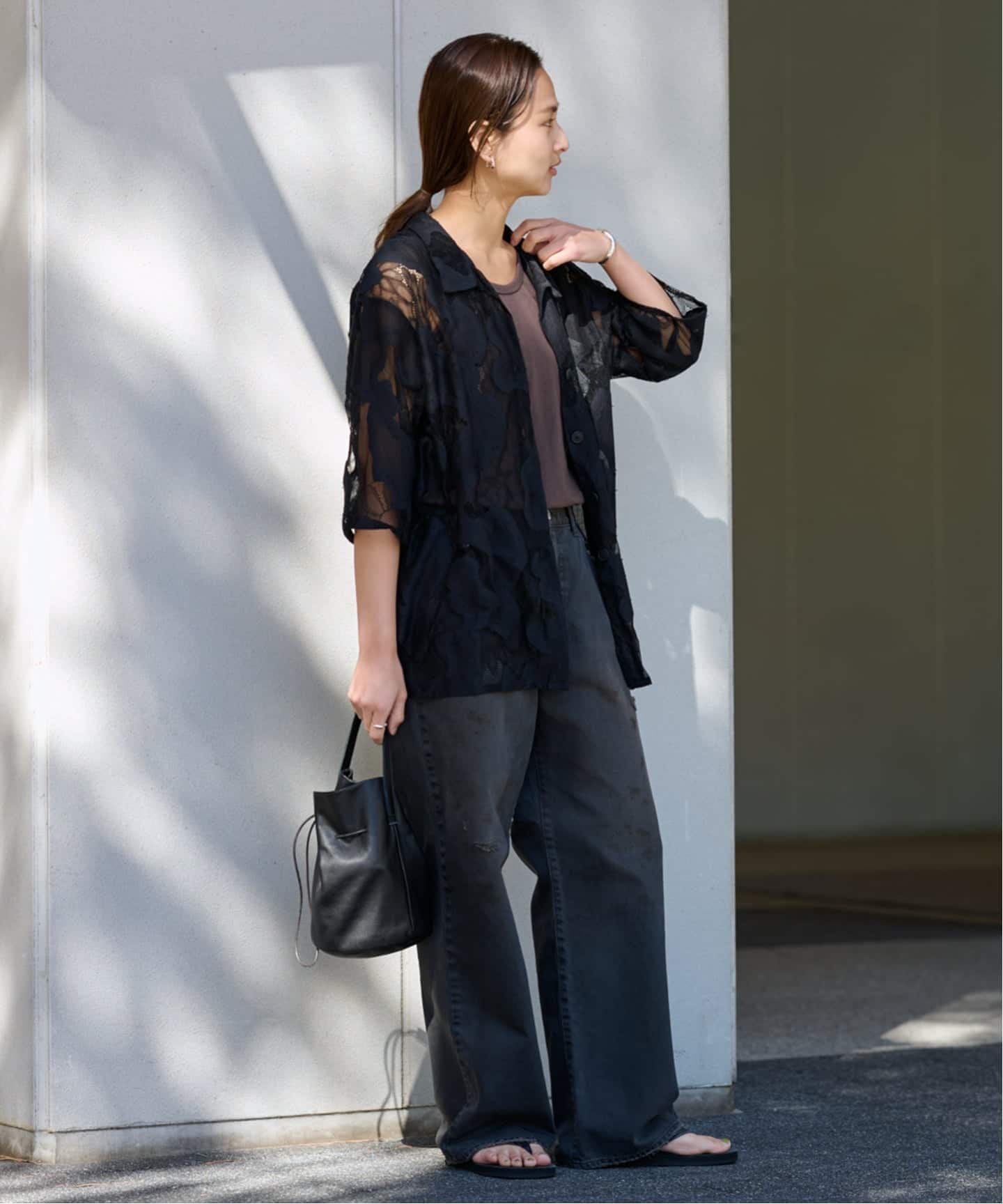 ≪追加予約≫ESTHE OVERSIZED SHEER LACE シャツ(シャツ/ブラウス ≪追加予約≫ESTHE OVERSIZED SHEER LACE シャツ(シャツ/ブラウス
