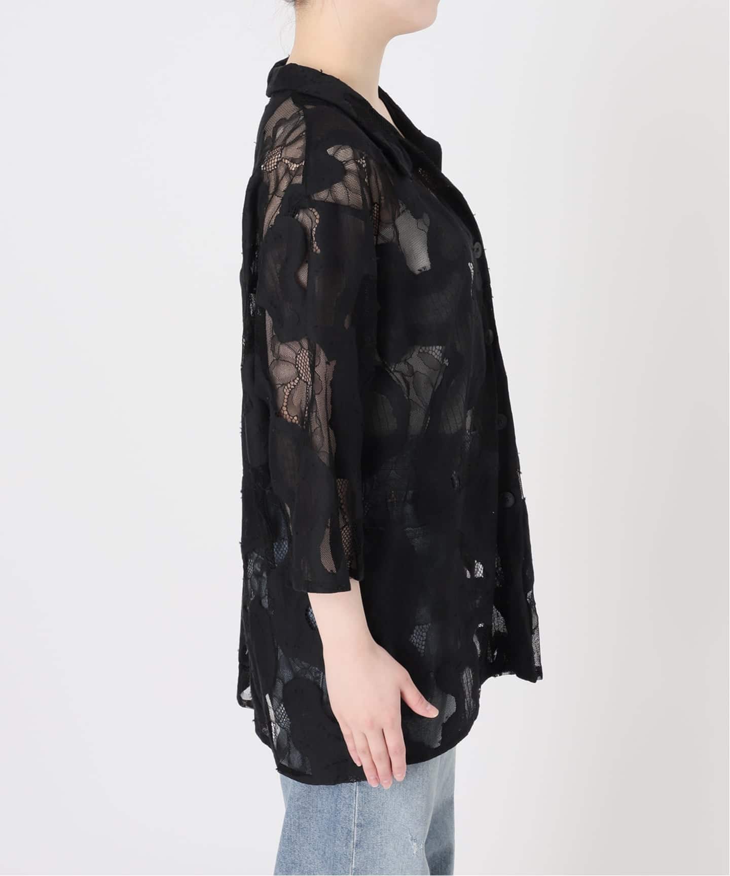 ≪追加予約≫ESTHE OVERSIZED SHEER LACE シャツ（シャツ／ブラウス