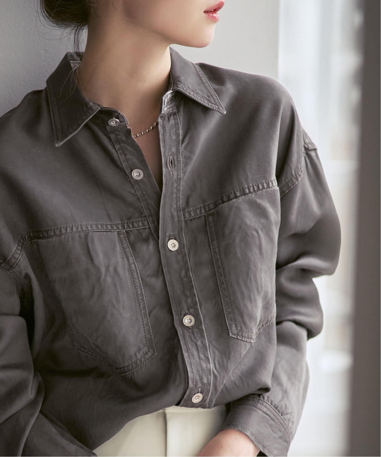 26SS先行予約》フェードカラービッグポケットシャツ（シャツ／ブラウス