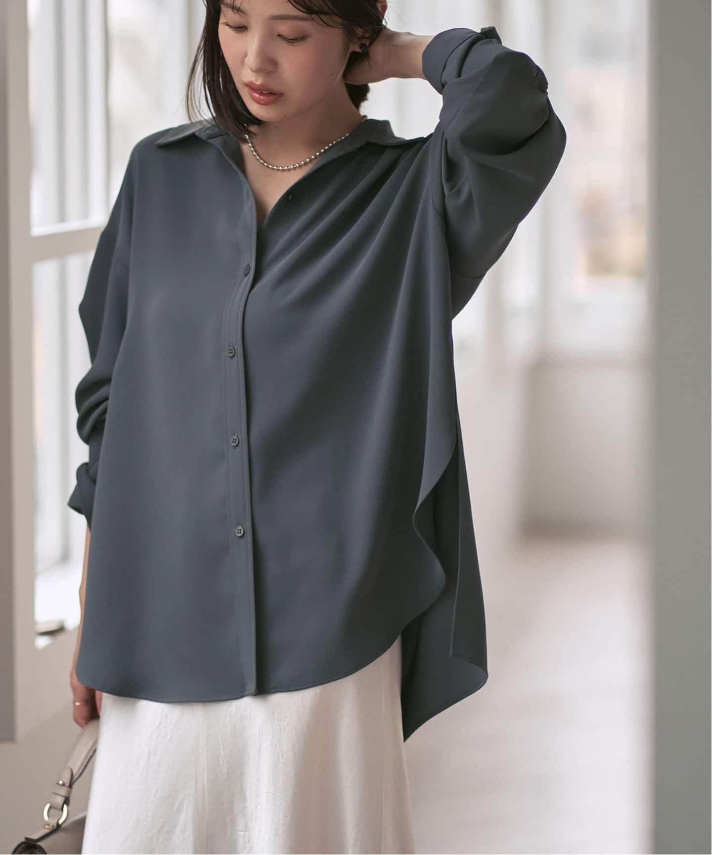 追加》シーズンカラープレーンシャツ（シャツ／ブラウス）｜NOBLE