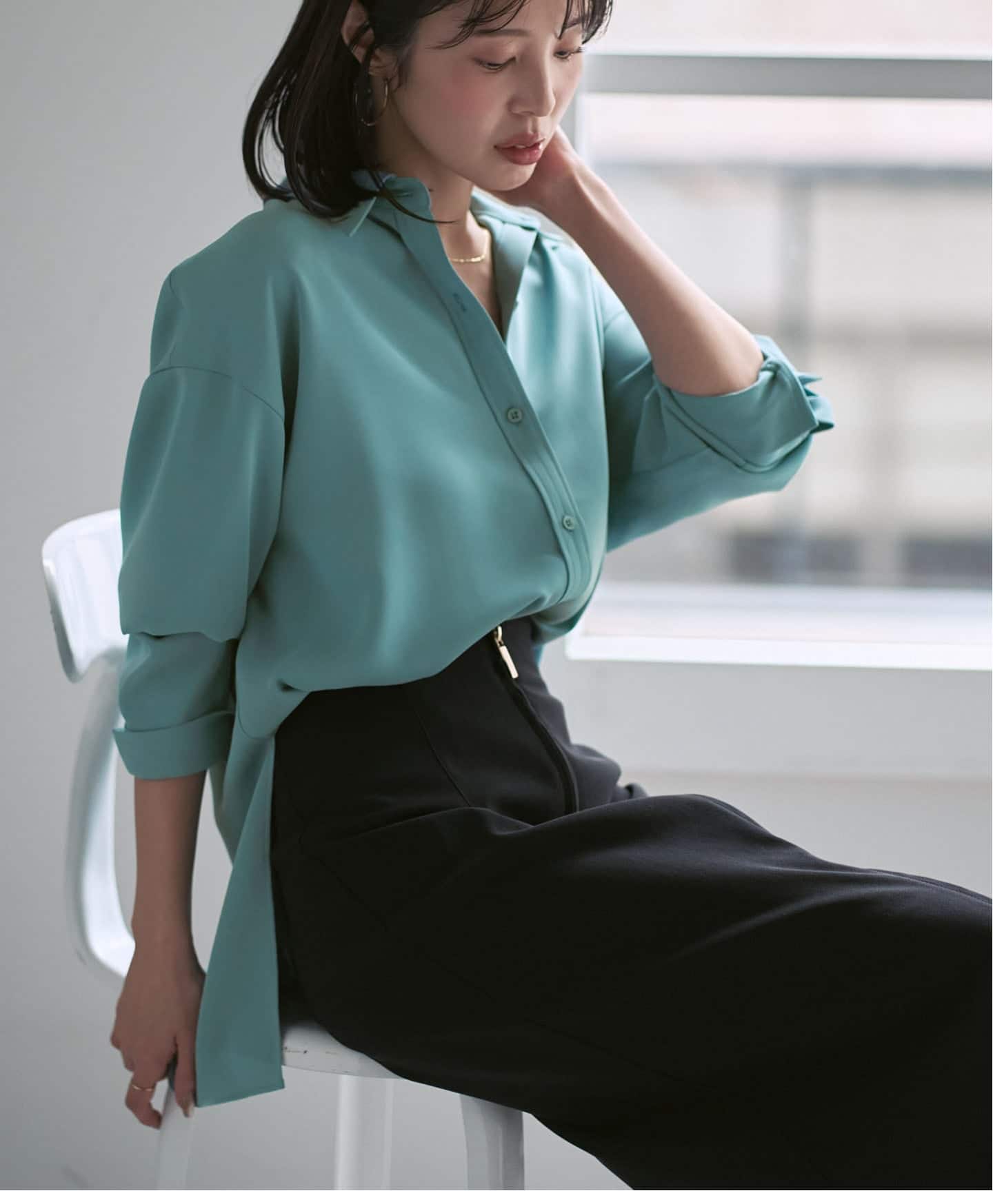 【新品未使用】NOBLEシーズンカラープレーンシャツ 追加》シーズンカラープレーンシャツ（シャツ／ブラウス）｜NOBLE