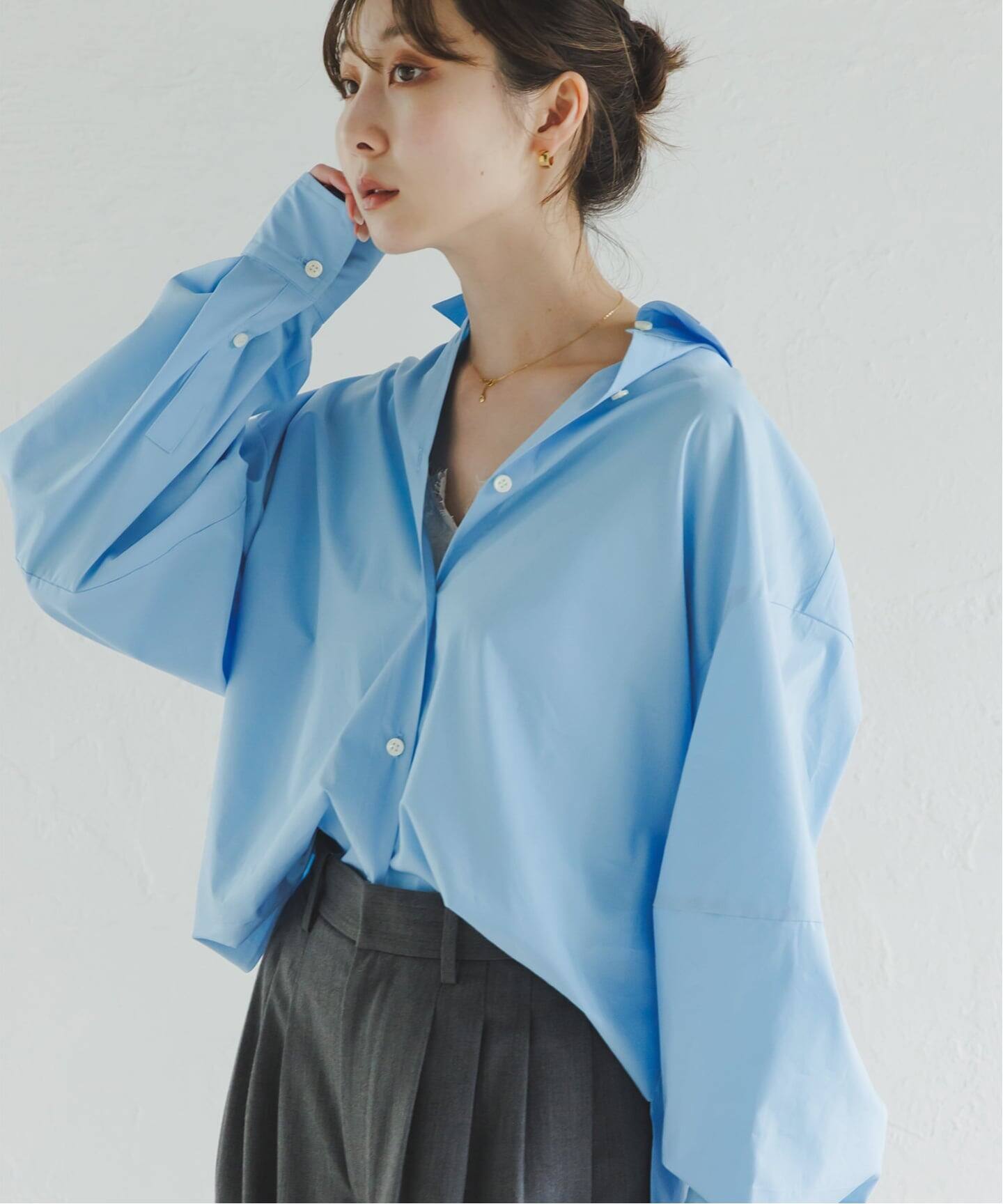 予約》T/Cフォルムシャツ（シャツ／ブラウス）｜NOBLE（ノーブル）の