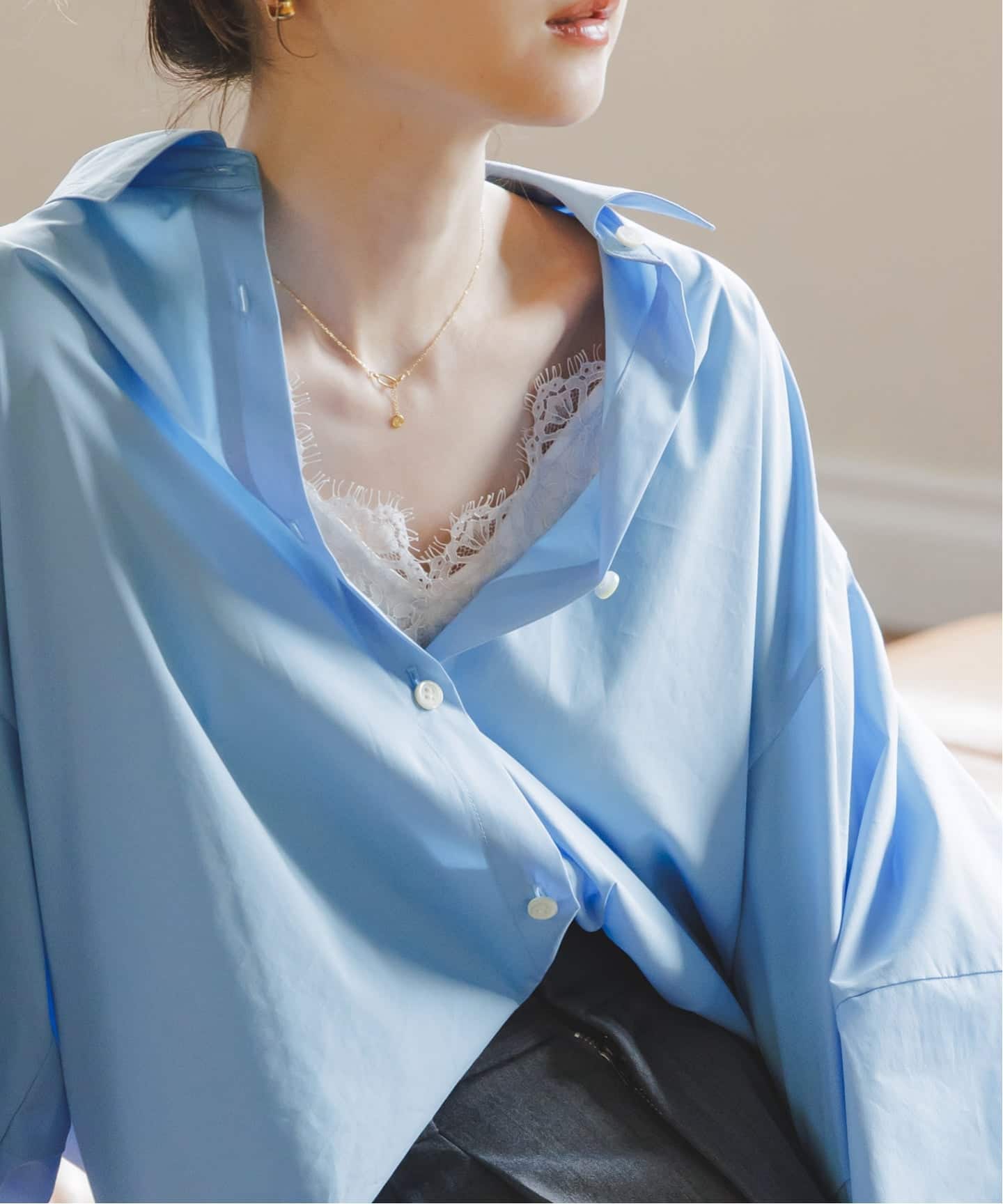 予約》T/Cフォルムシャツ（シャツ／ブラウス）｜NOBLE（ノーブル）の