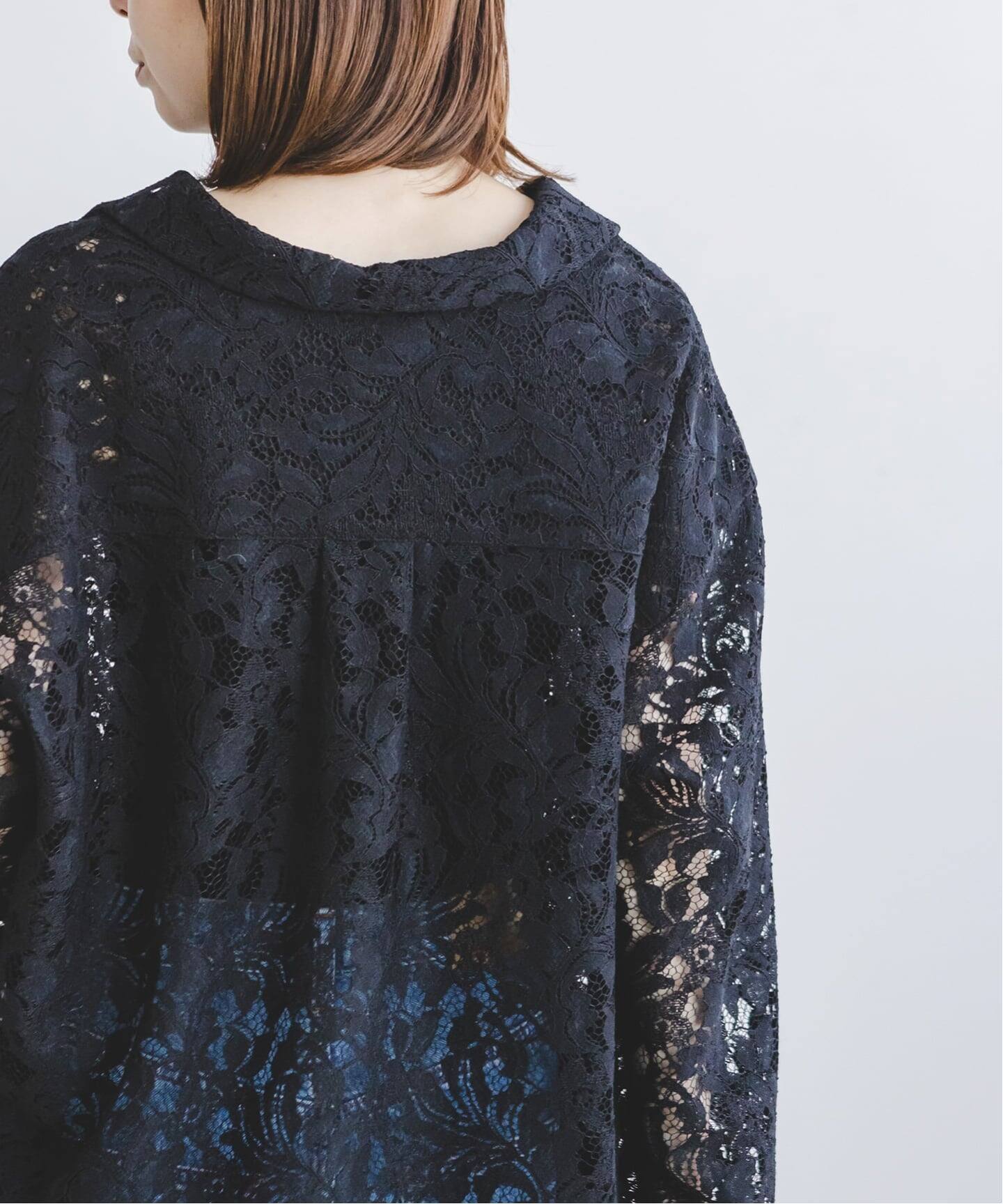 追加予約》ボタニカルレースオープンカラーシャツ（シャツ／ブラウス