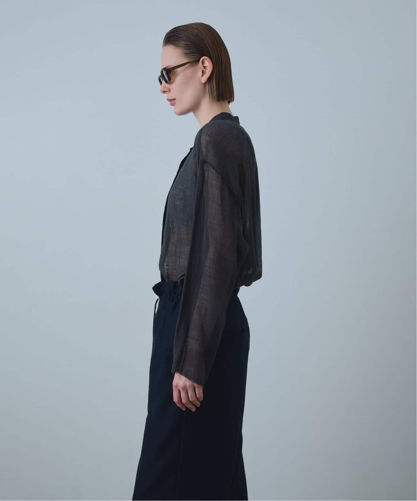 LINEN MESH SHIRT/リネンメッシュシャツ（シャツ／ブラウス）｜CALMER