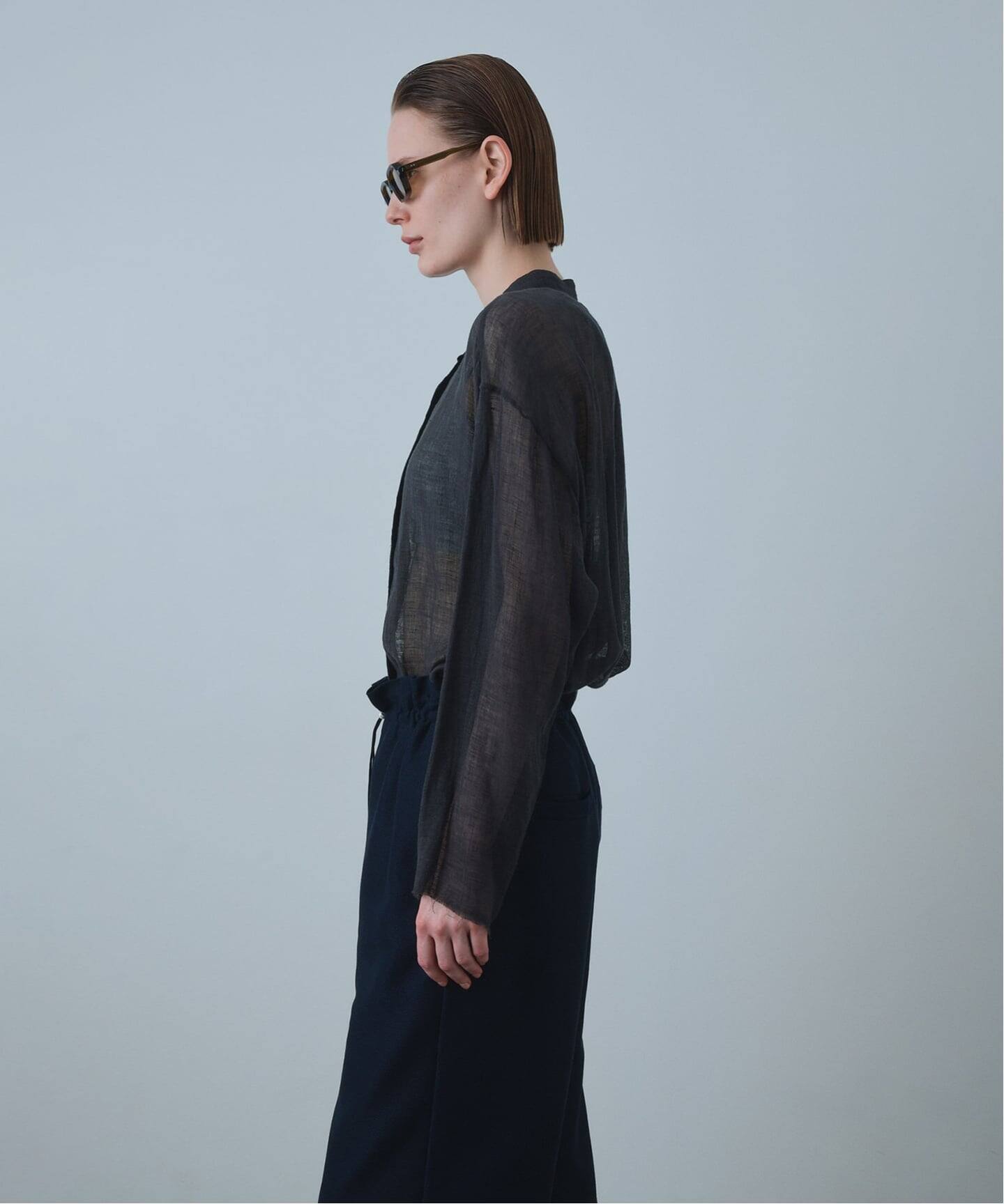 LINEN MESH SHIRT/リネンメッシュシャツ（シャツ／ブラウス）｜CALMER 