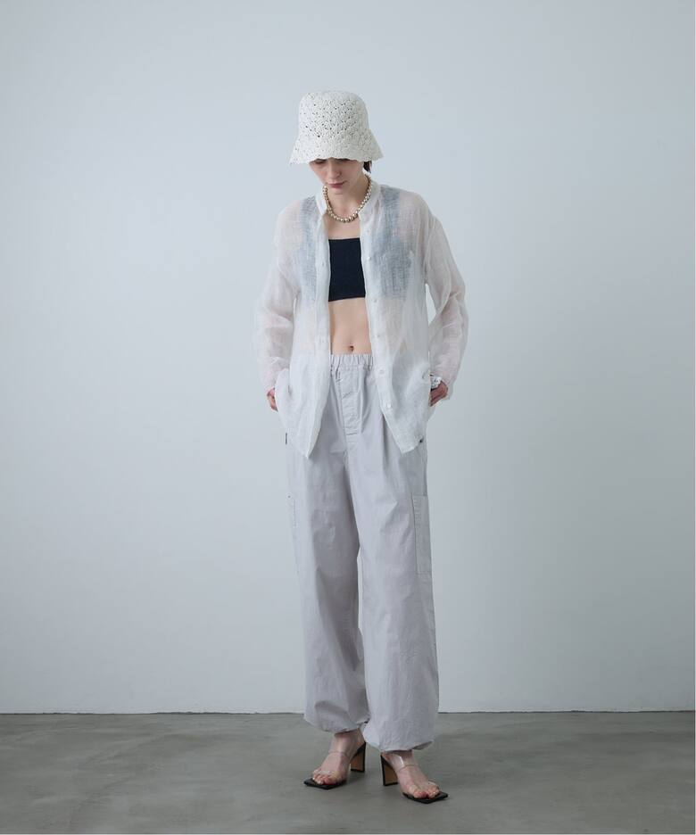LINEN MESH SHIRT/リネンメッシュシャツ（シャツ／ブラウス）｜CALMER 