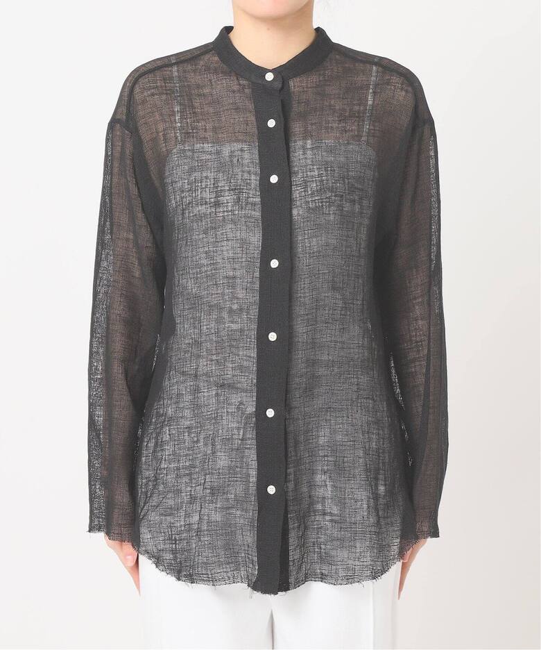 LINEN MESH SHIRT/リネンメッシュシャツ（シャツ／ブラウス）｜CALMER 