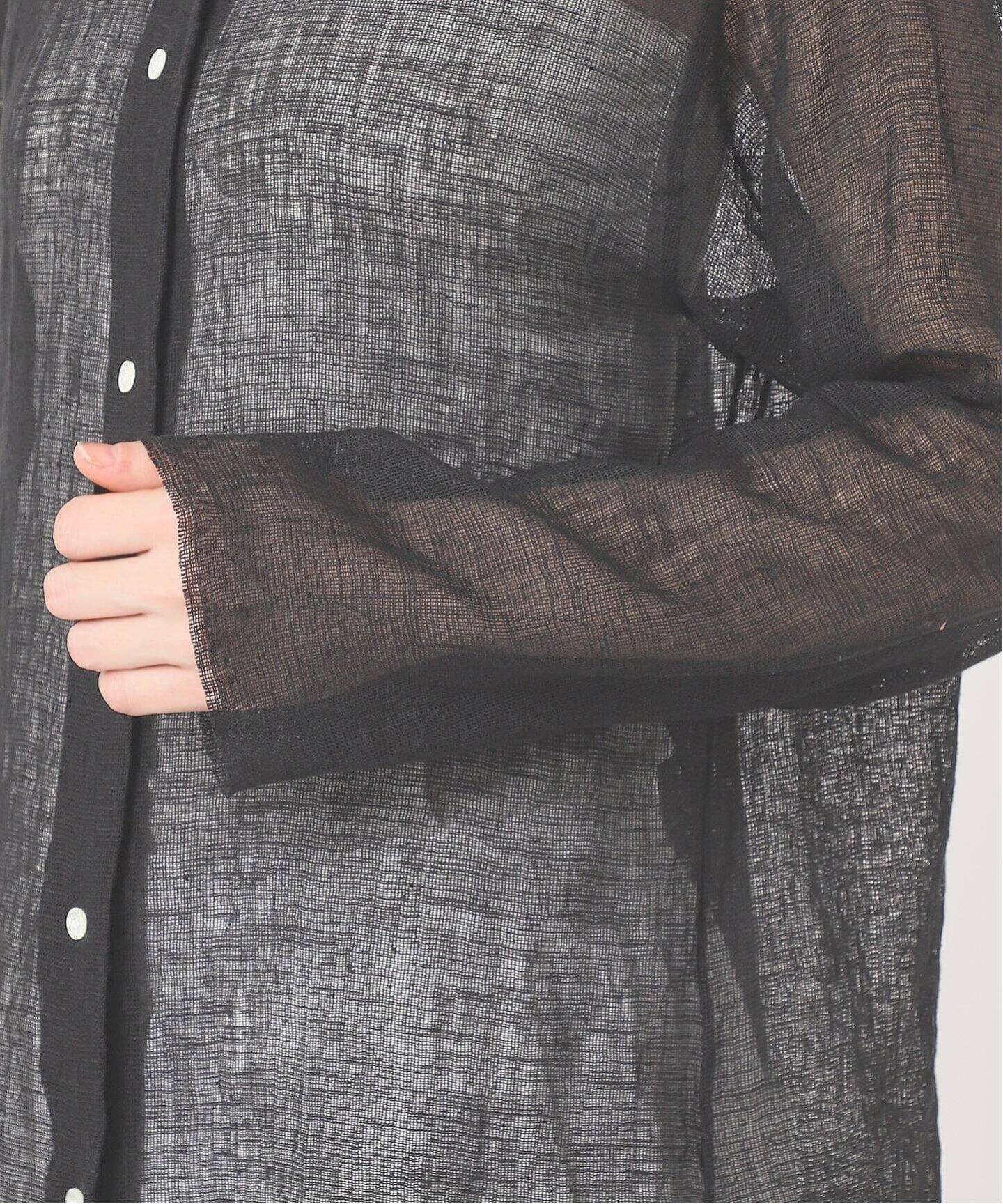 LINEN MESH SHIRT/リネンメッシュシャツ（シャツ／ブラウス）｜CALMER