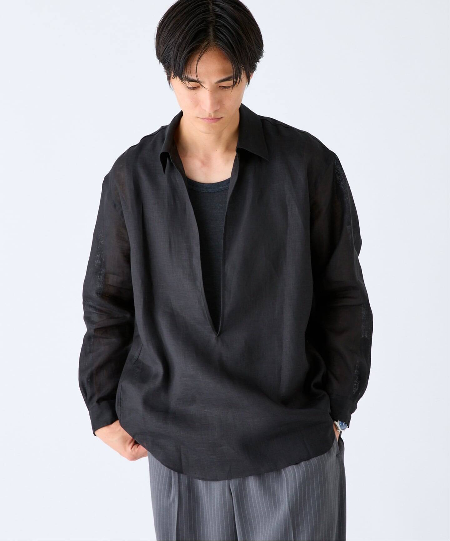 リネン スキッパー シャツ（シャツ／ブラウス）｜EDIFICE