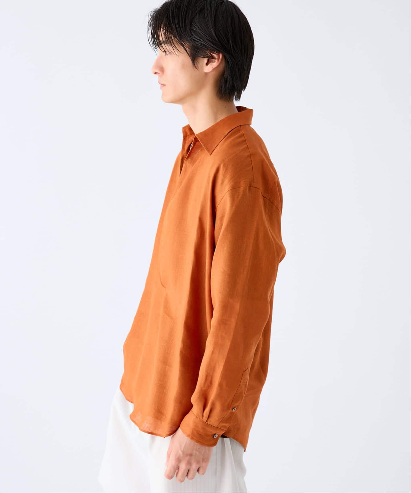リネン スキッパー シャツ（シャツ／ブラウス）｜EDIFICE