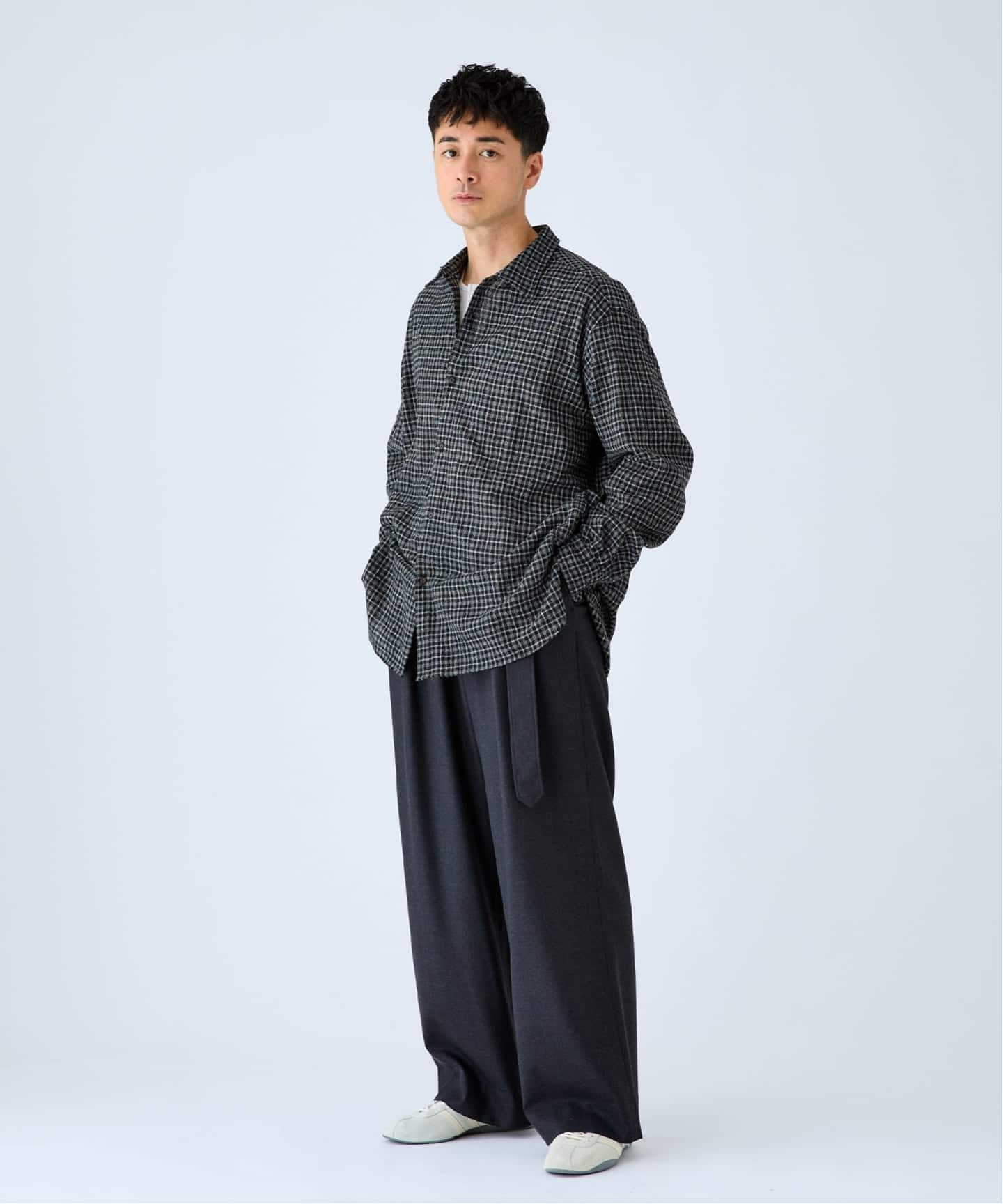 ETS.MATERIAUX(マテリオ) チェック フレンチ ワーク シャツ（シャツ
