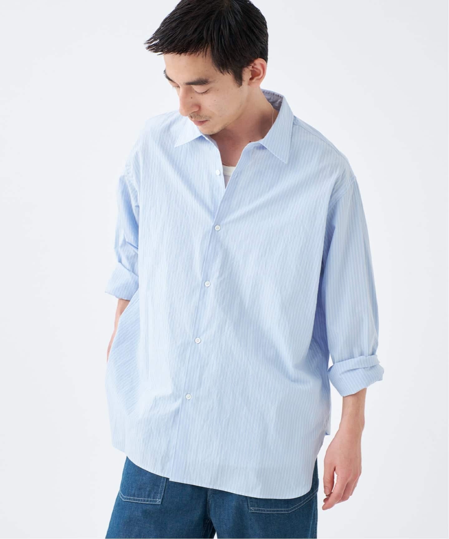 ETS.MATERIAUX(マテリオ) フレンチ ワーク シャツ（シャツ／ブラウス