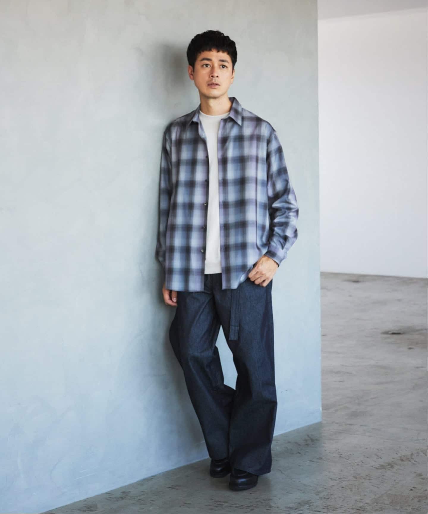 SUPER 120's ウール チェック レギュラー シャツ（シャツ／ブラウス