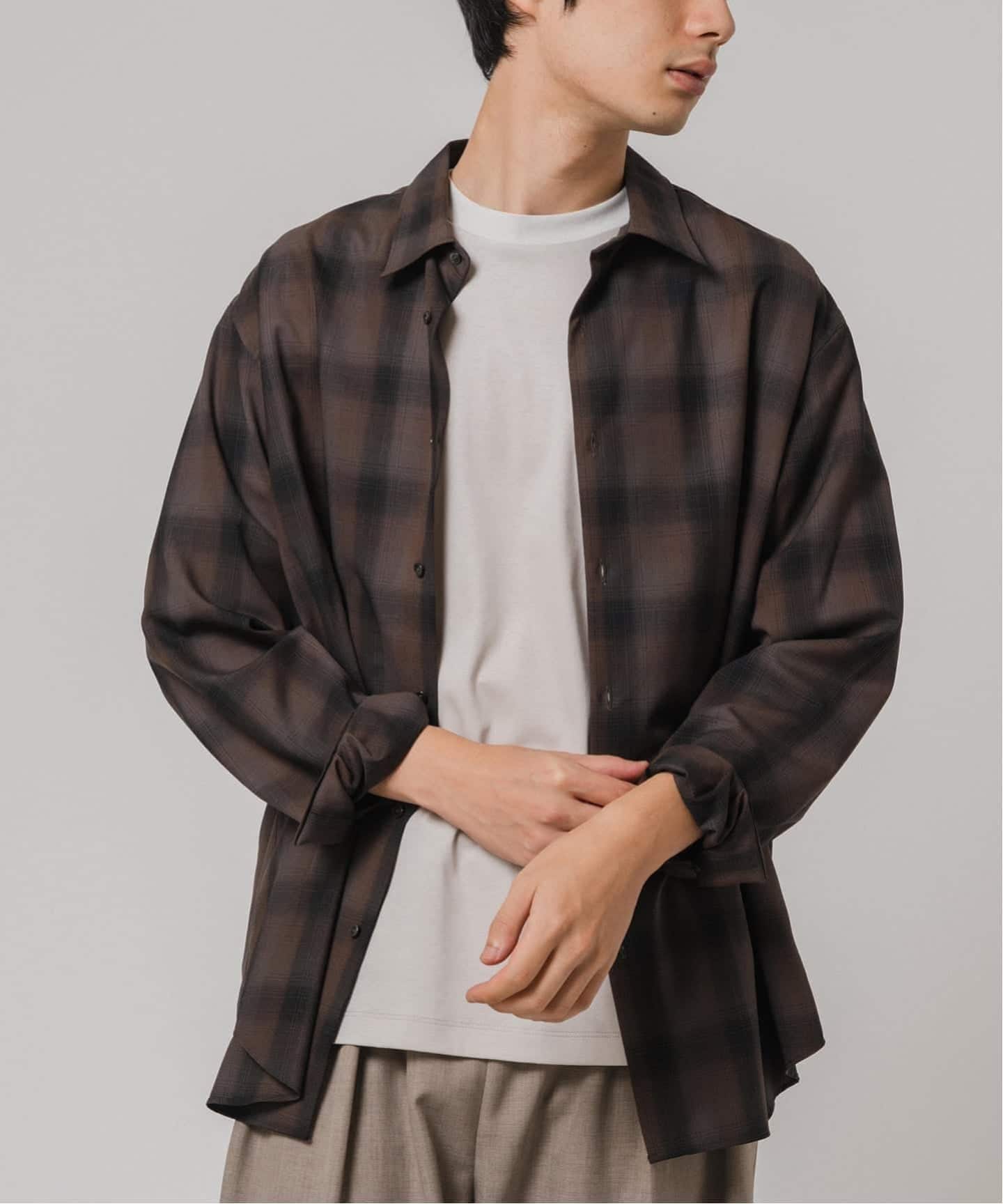 SUPER 120's ウール チェック レギュラー シャツ（シャツ／ブラウス