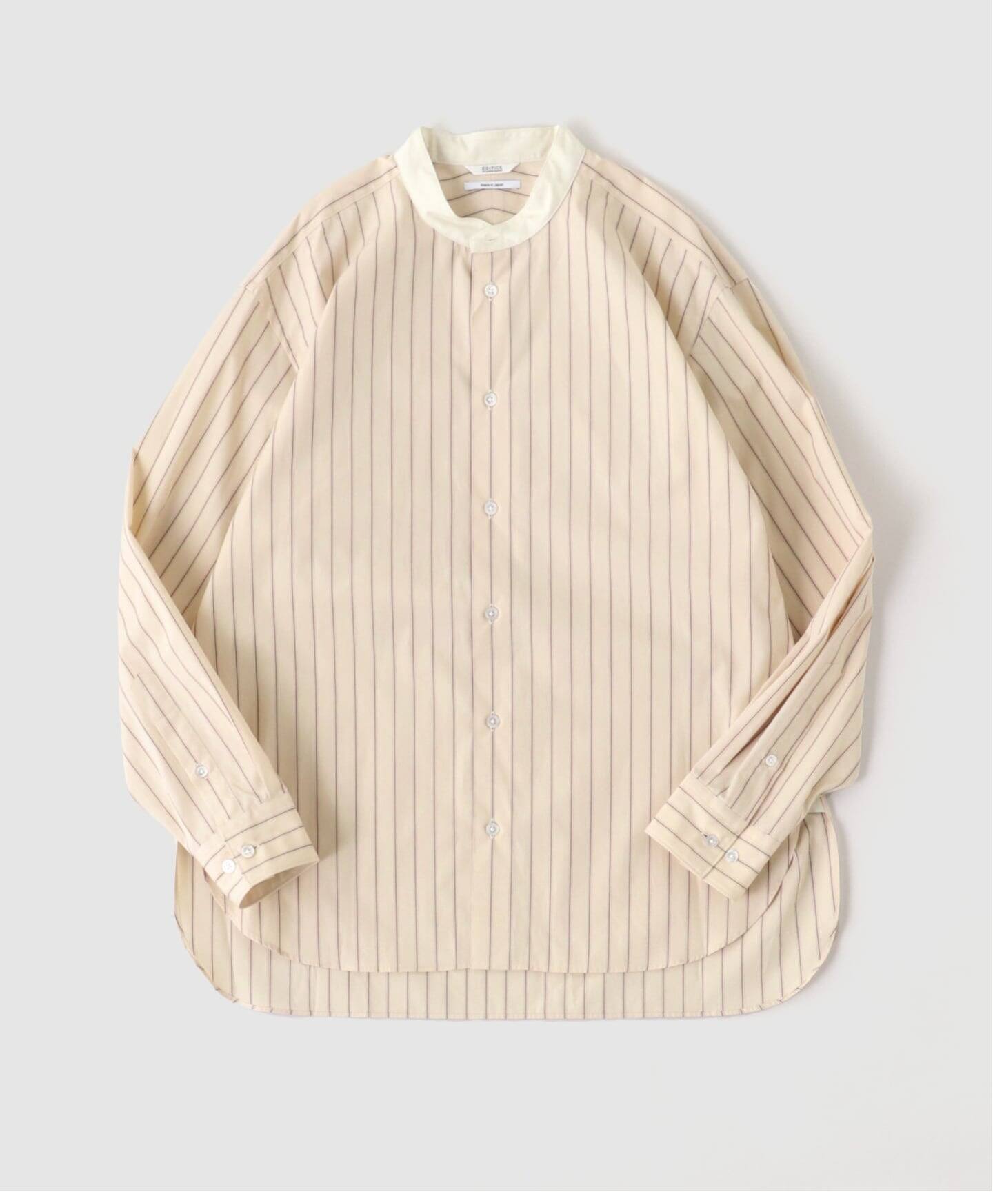 ALBINI クレリック バンド カラー シャツ（シャツ／ブラウス 