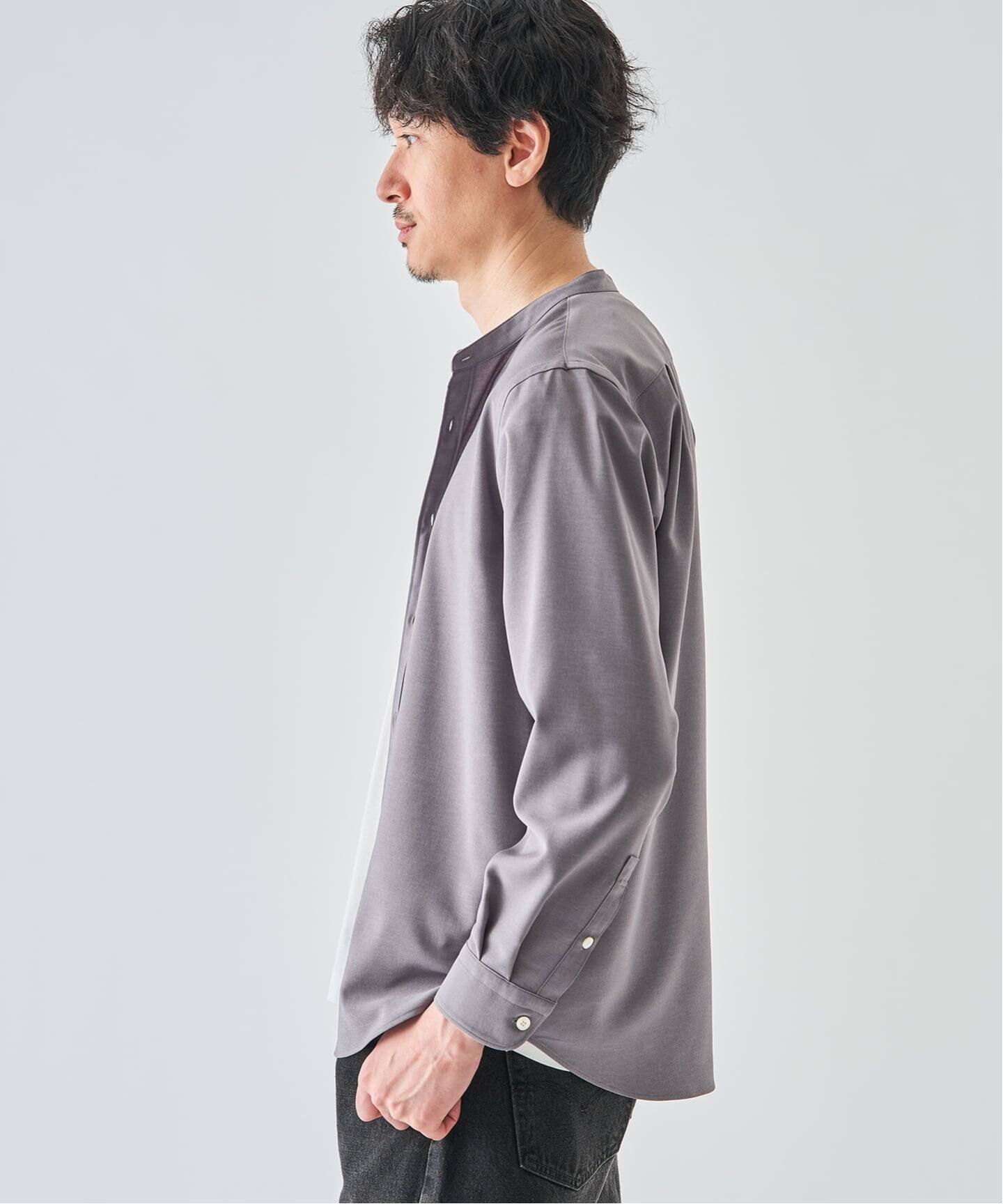 WOLSTAR TWILL バンドシャツ（シャツ／ブラウス）｜EDIFICE