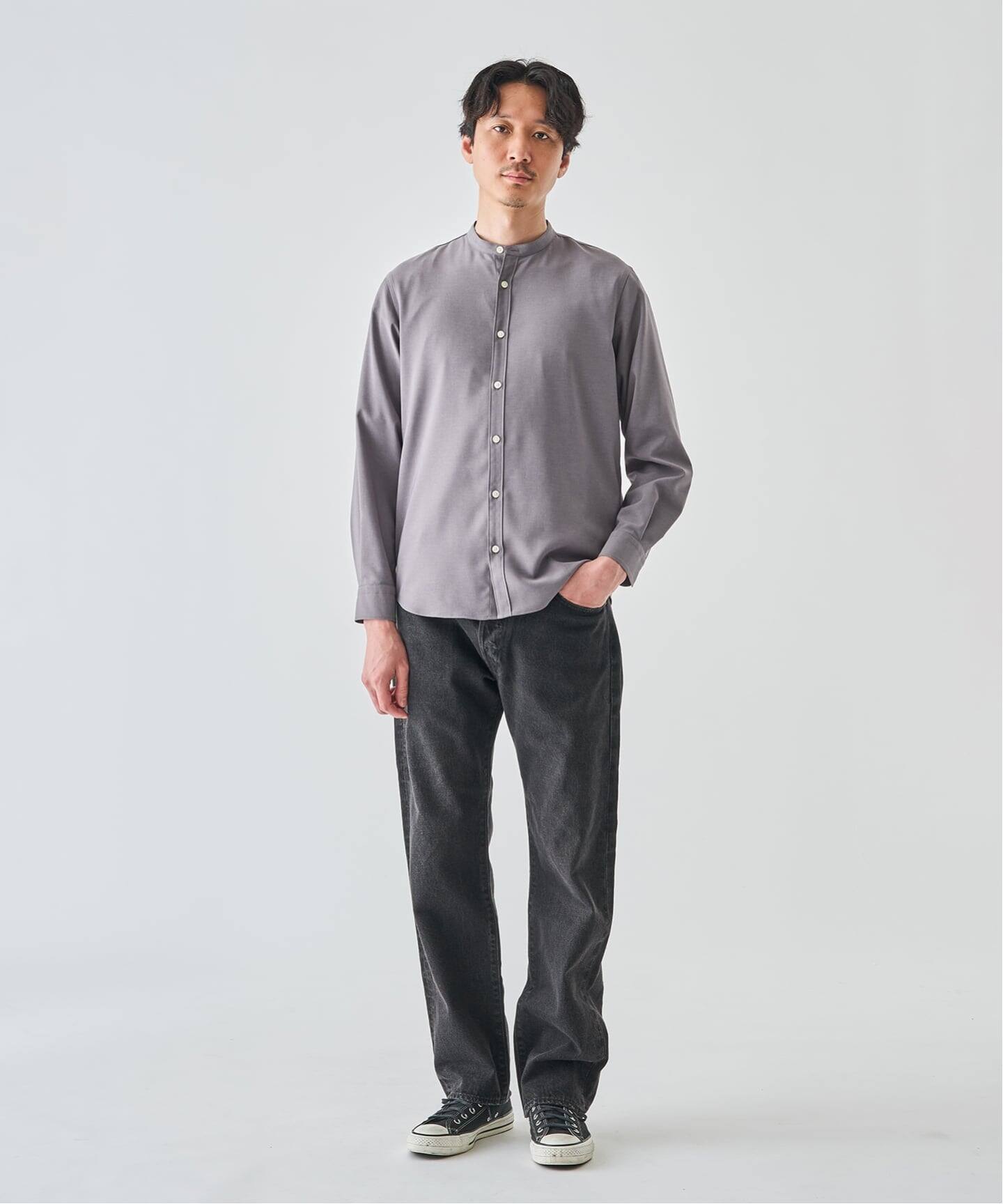 WOLSTAR TWILL バンドシャツ（シャツ／ブラウス）｜EDIFICE