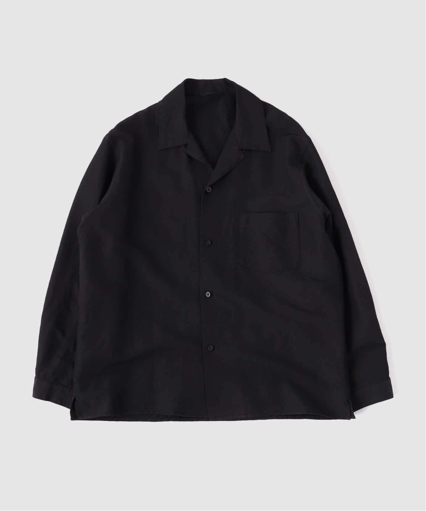 ブラームス シルクシャツ サイズ4 blurhms（ブラームス）Washed Wool Silk Open-collar Shi（シャツ