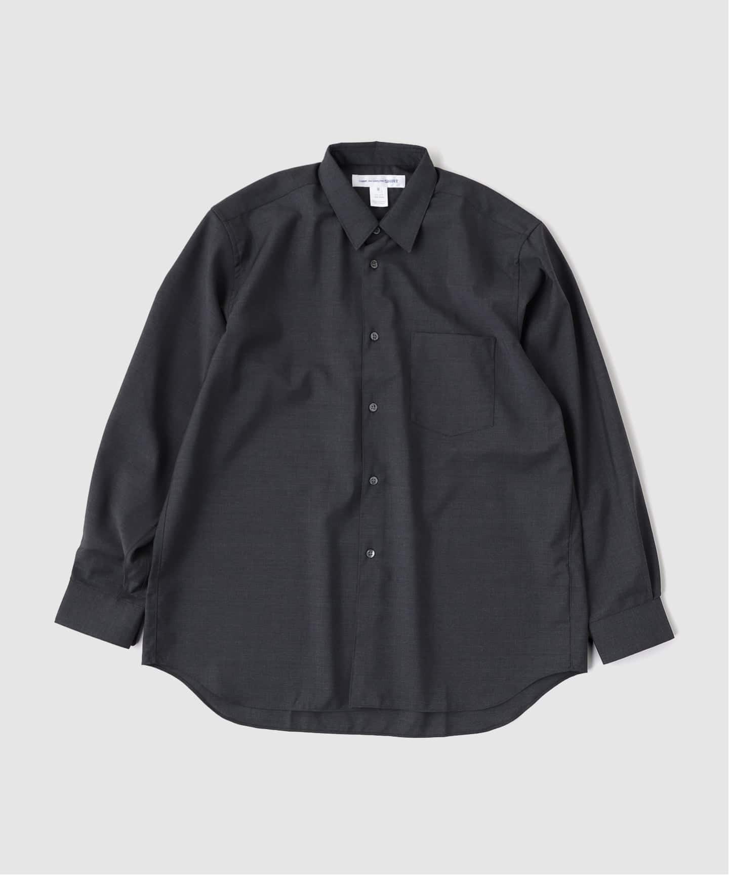 BLACK COMME des GARÇONS グレー長袖シャツ L COMME des GARCONS SHIRT(コムデギャルソンシャツ) Fine wool Suit