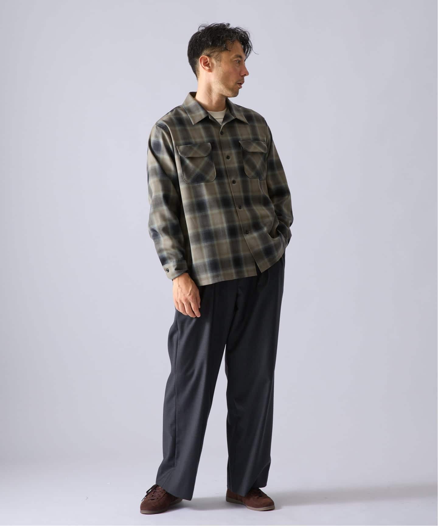 予約》PENDLETON(ペンドルトン) 別注 PURE WOOL チェック オープン