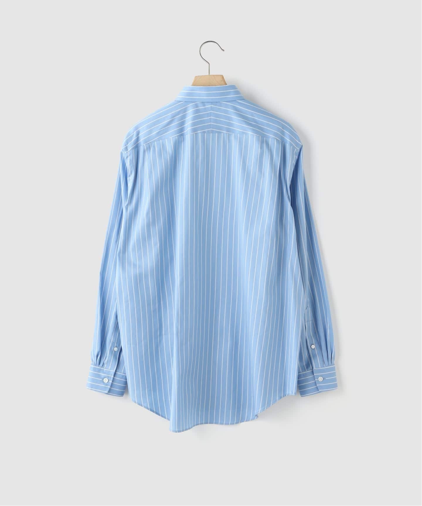 AURALEE (オーラリー) COTTON SILK STRIPE SHIRT（シャツ／ブラウス