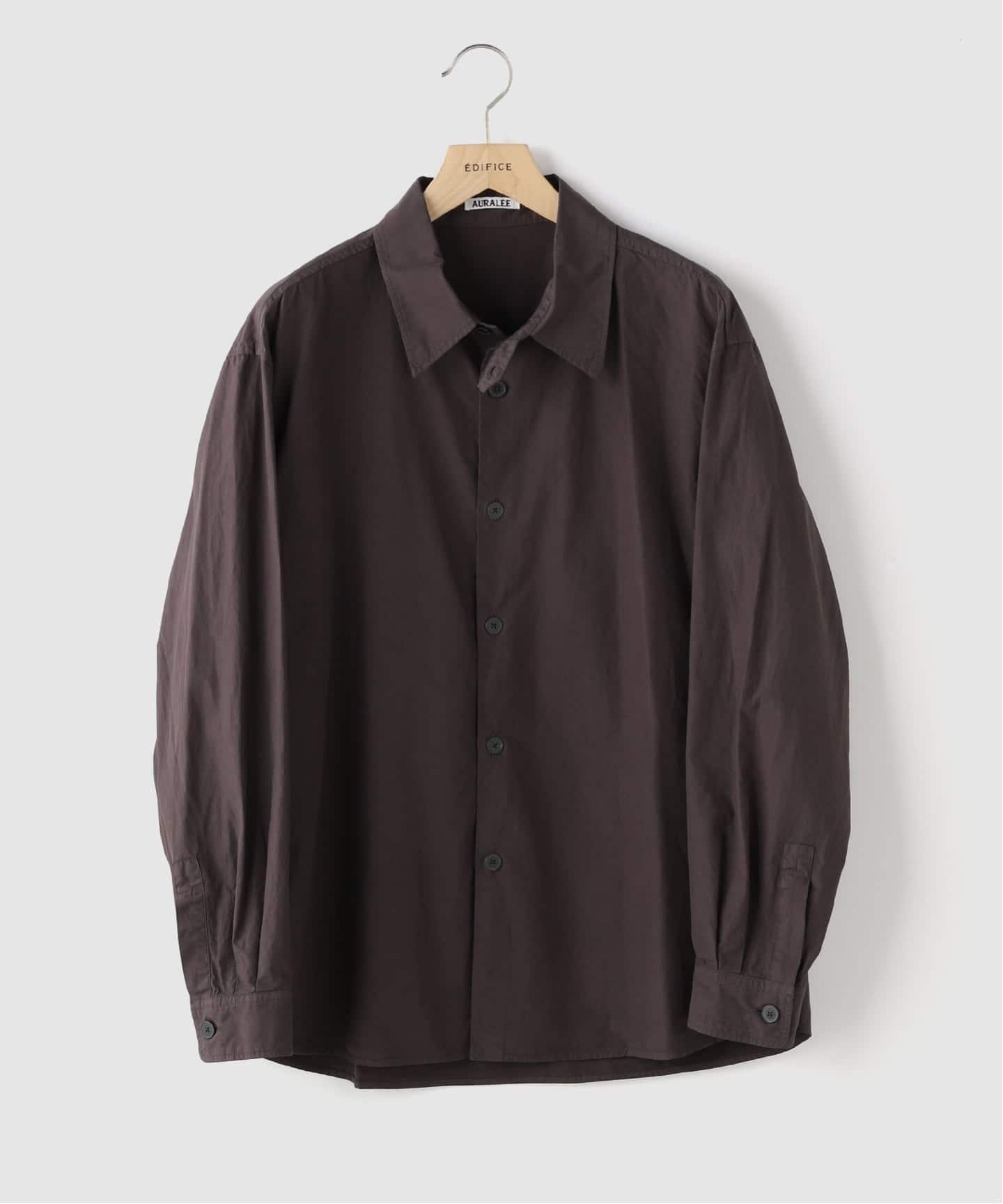 AURALEE (オーラリー) GARMENT-DYED FINX SHUTTLE WEATHER SHIRT