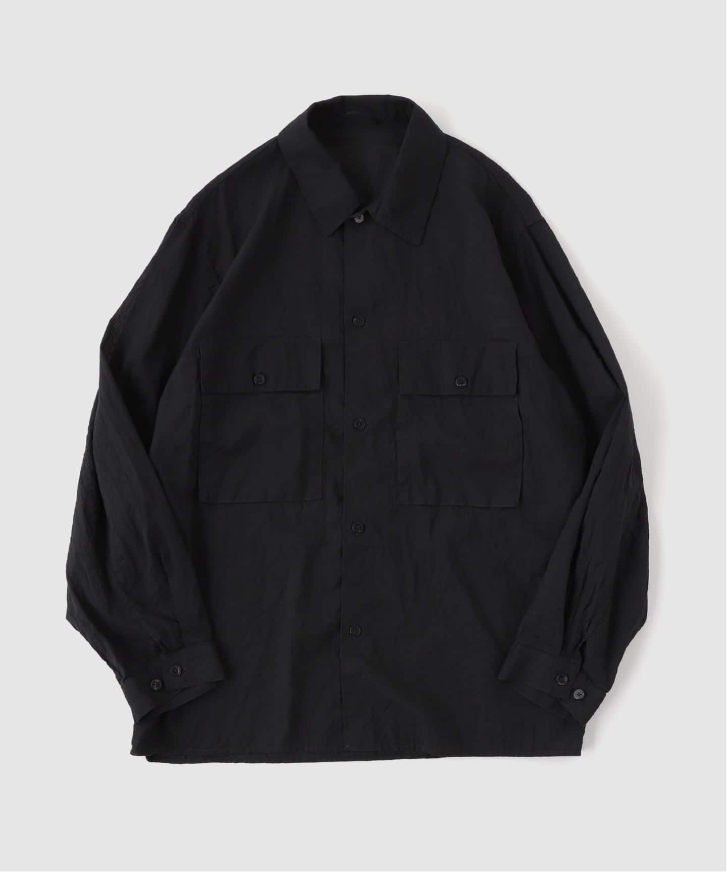 blurhms ブラームス　シャツジャケット blurhms（ブラームス)Silk-Co Voile Military Shirt（シャツ／ブラウス