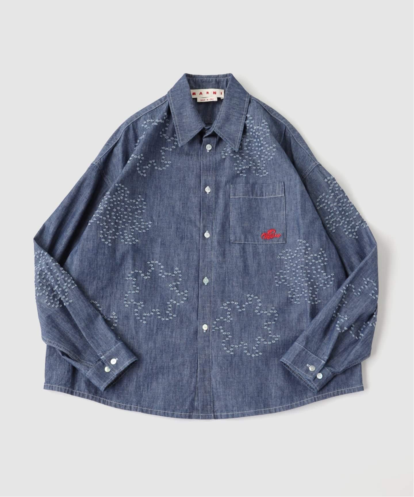 MARNI(マルニ) Frayed Light Denim Shirt（シャツ／ブラウス