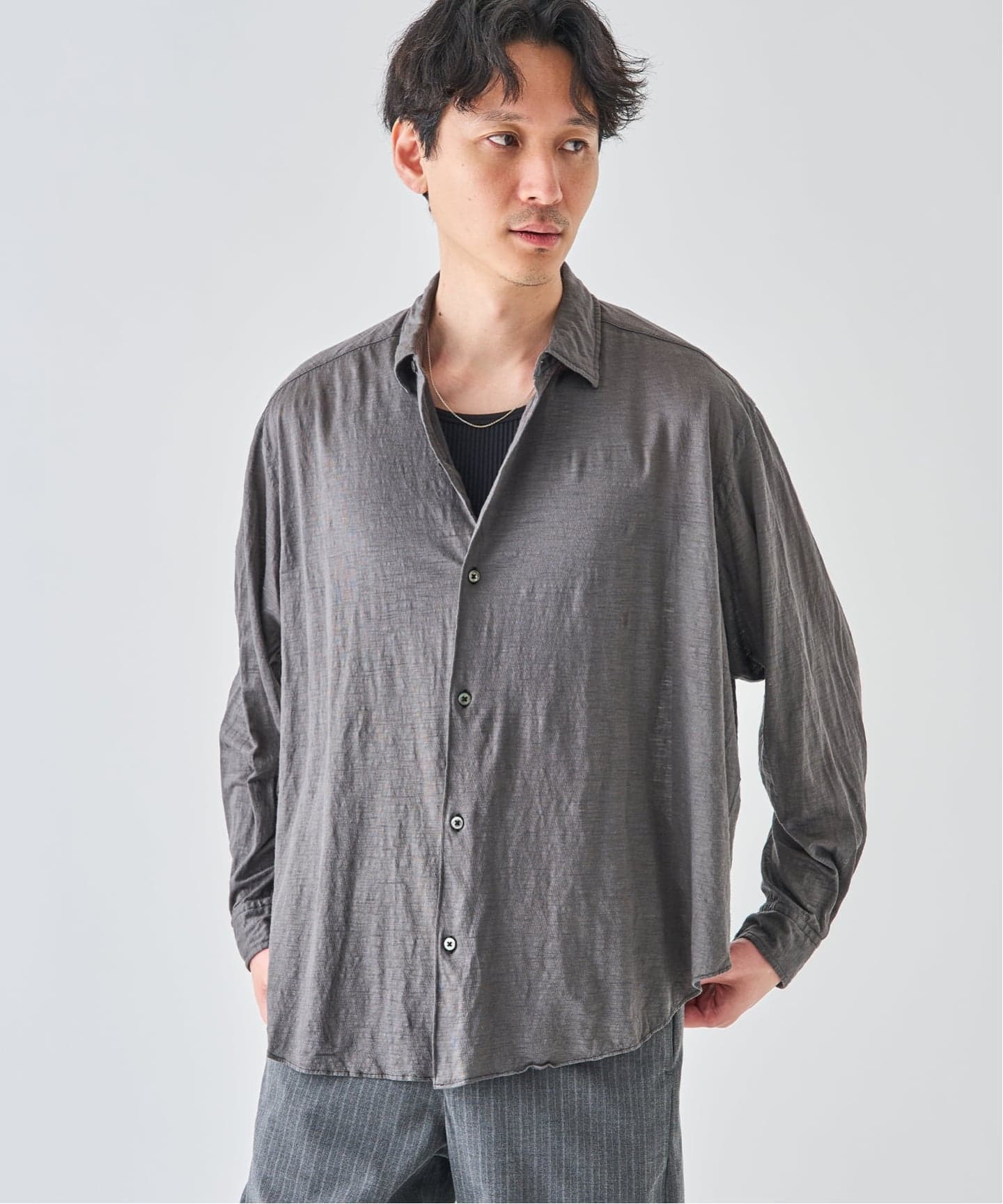 Kanemasa Phil. 28G Atmosphere Ramie シャツ Kanemasa Phil. (カネマサ フィル) 別注 28ゲージ Atmosphere Ramie