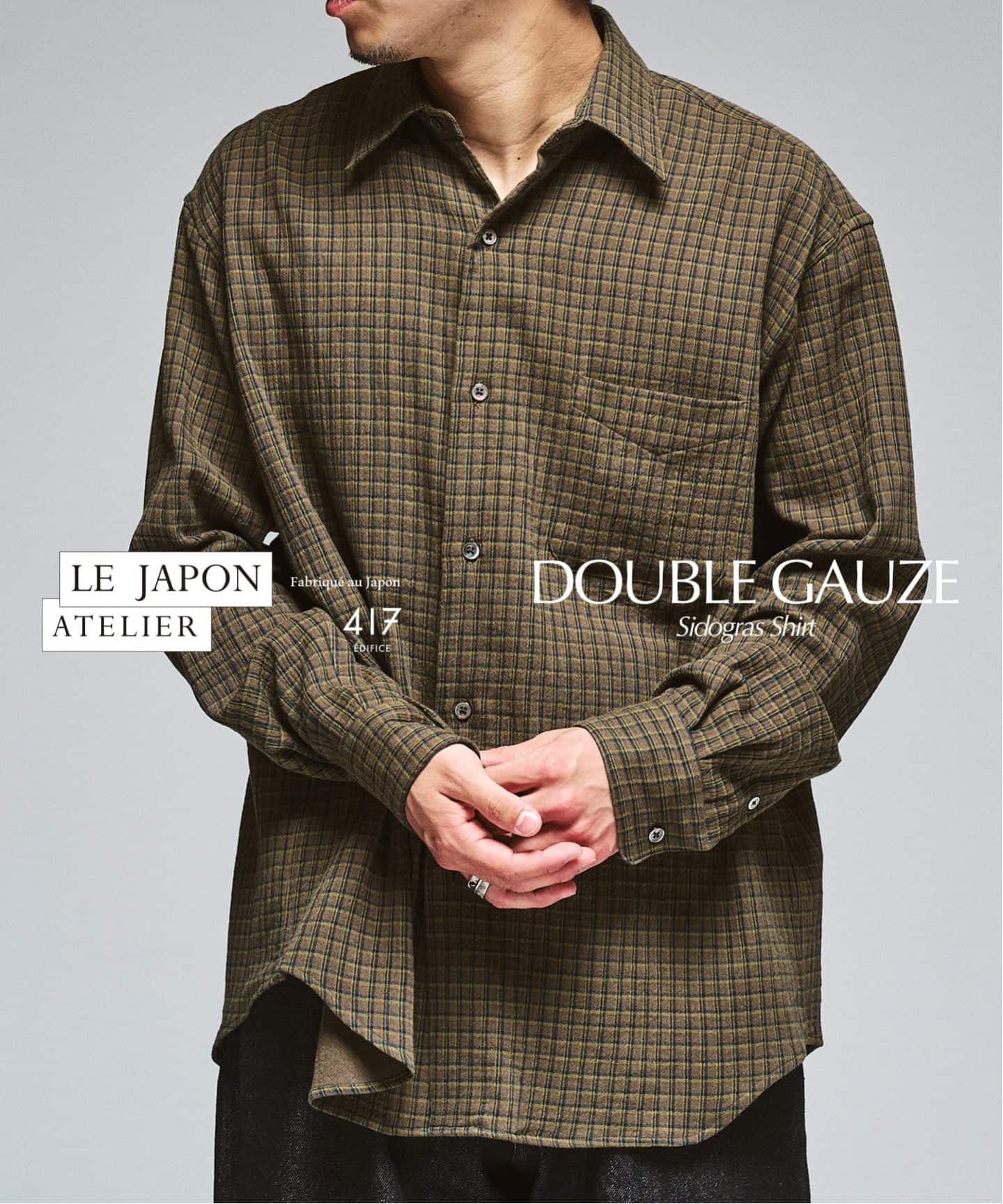 LE JAPON AKITA SIDOGRAS ダブルガーゼシャツ（シャツ／ブラウス