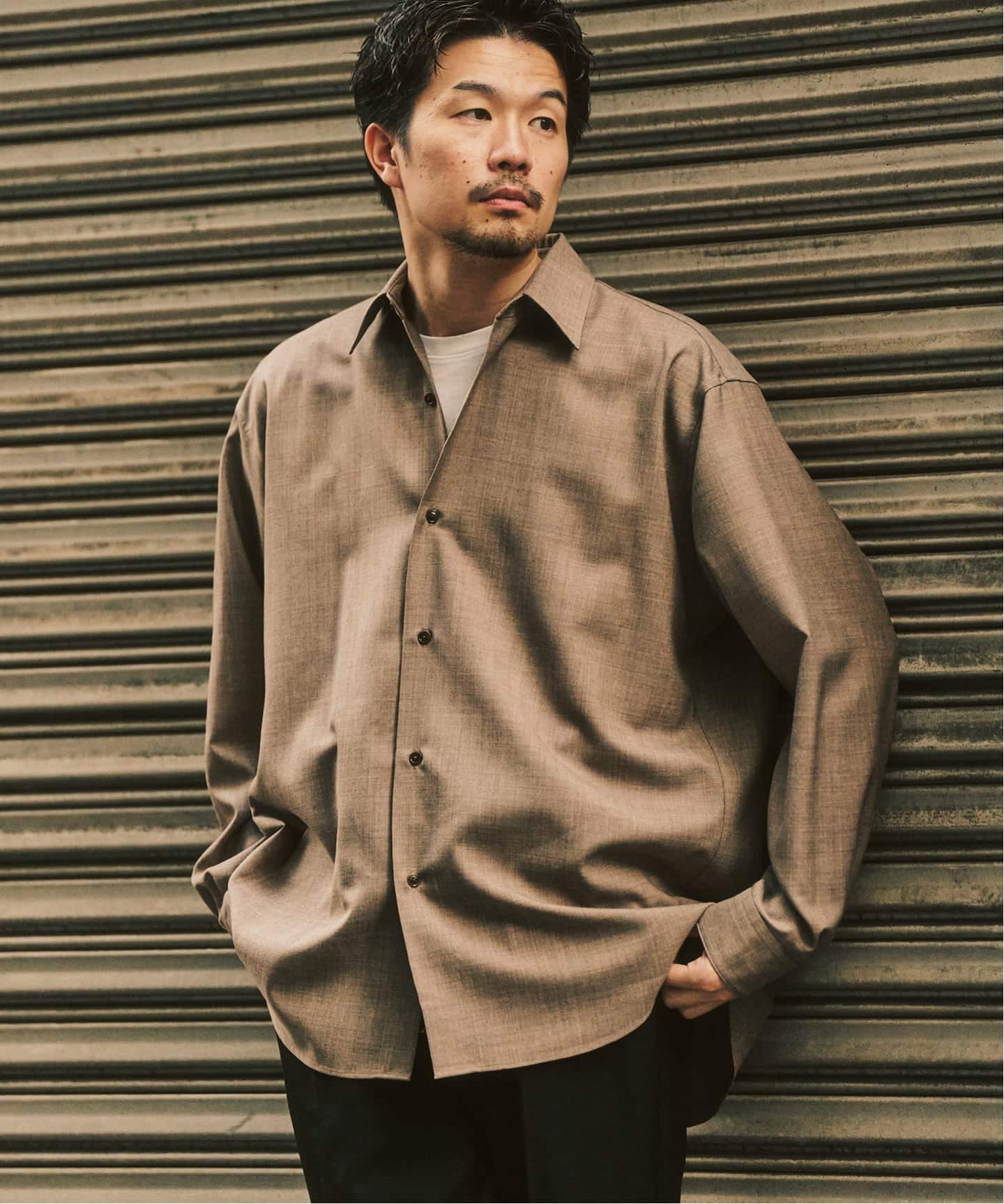 LE JAPON ATELIER】 Akita レギュラーウールシャツ（シャツ／ブラウス