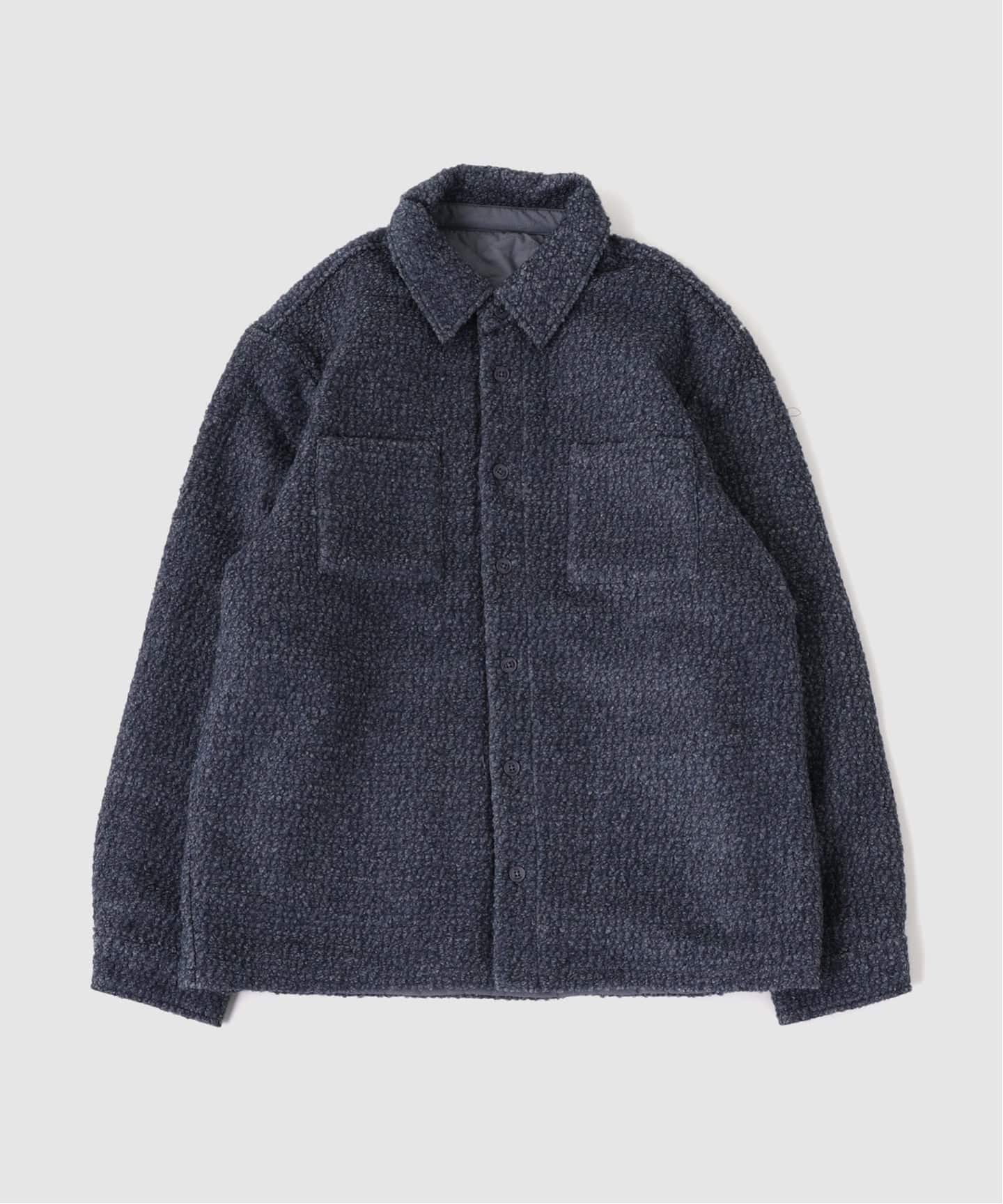 8月中値下げします。wax thm セットアップ フリース ワックス WAX LONDON / ワックス ロンドン】オーバーシャツ GREY BLUE（シャツ