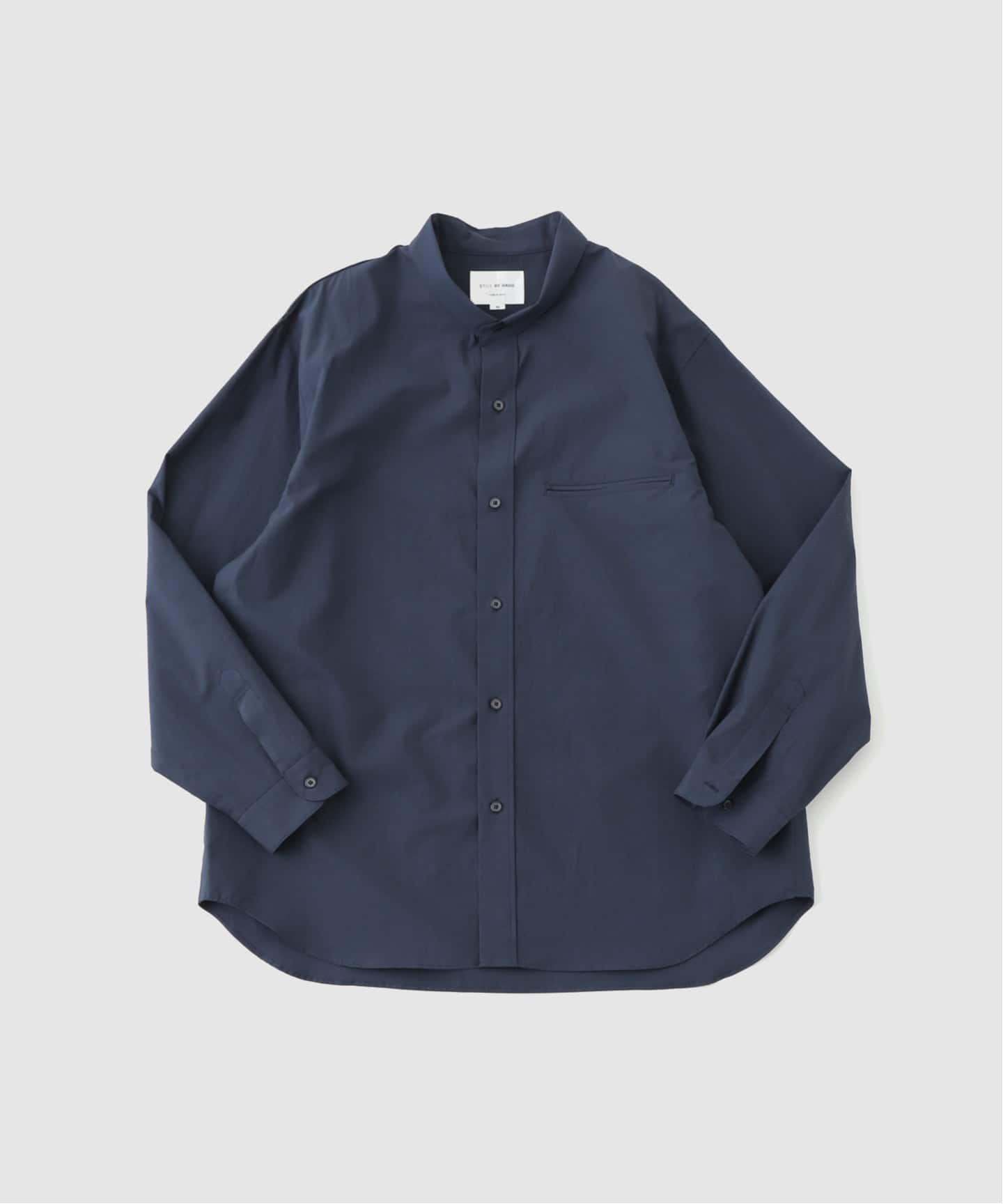 STILL BY HAND / スティルバイハンド Linen mixed narrow collar shirt