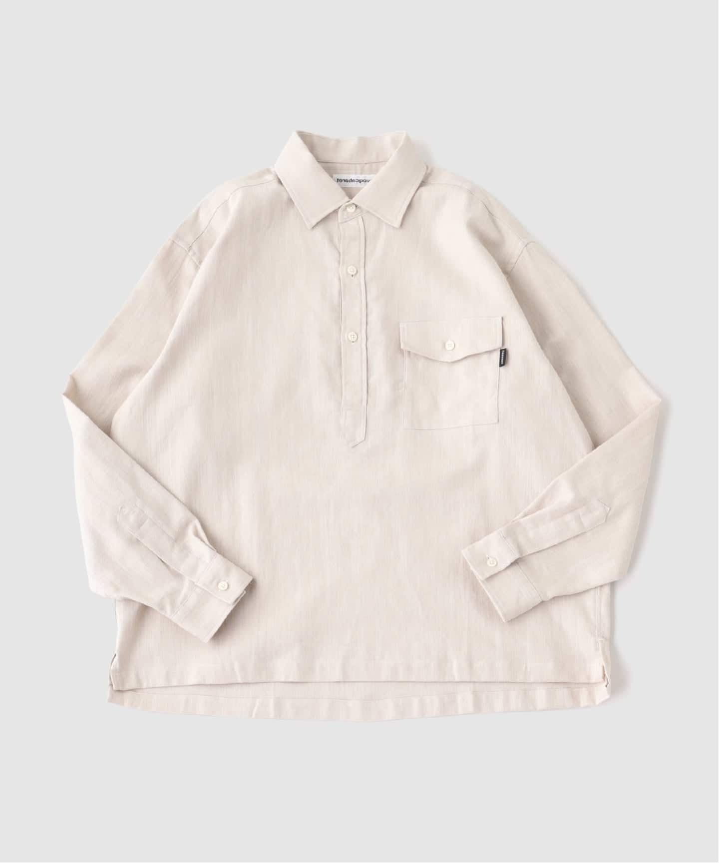 cabaret poval / キャバレーポバール LINEN COTTON P/O SHIRT