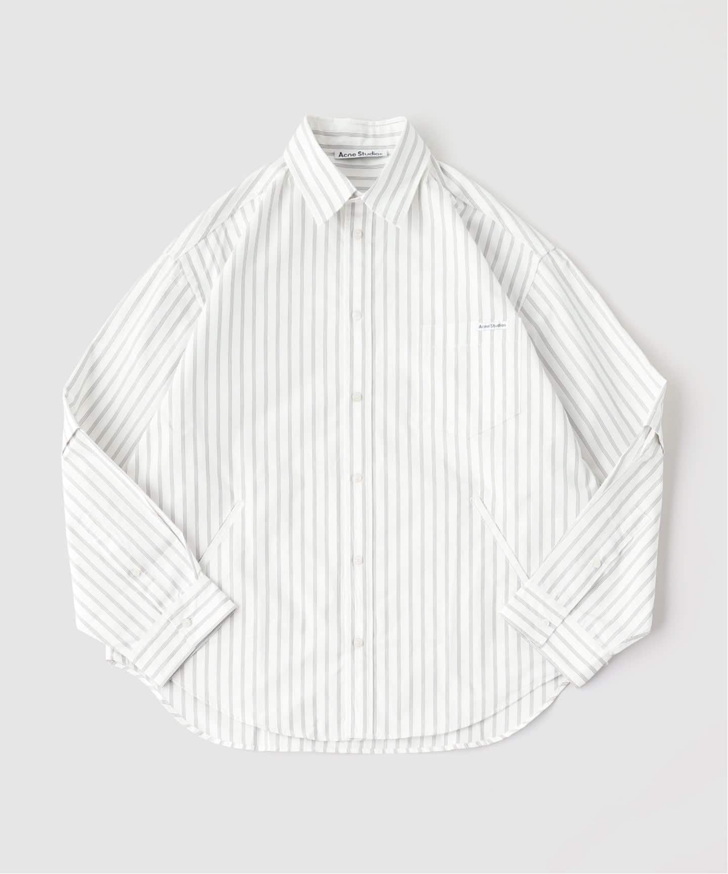 アクネストゥディオズ　ノースリーブシャツ　白ホワイト　綿100% アクネストゥディオスAcne Studios コットンノースリーブフレア