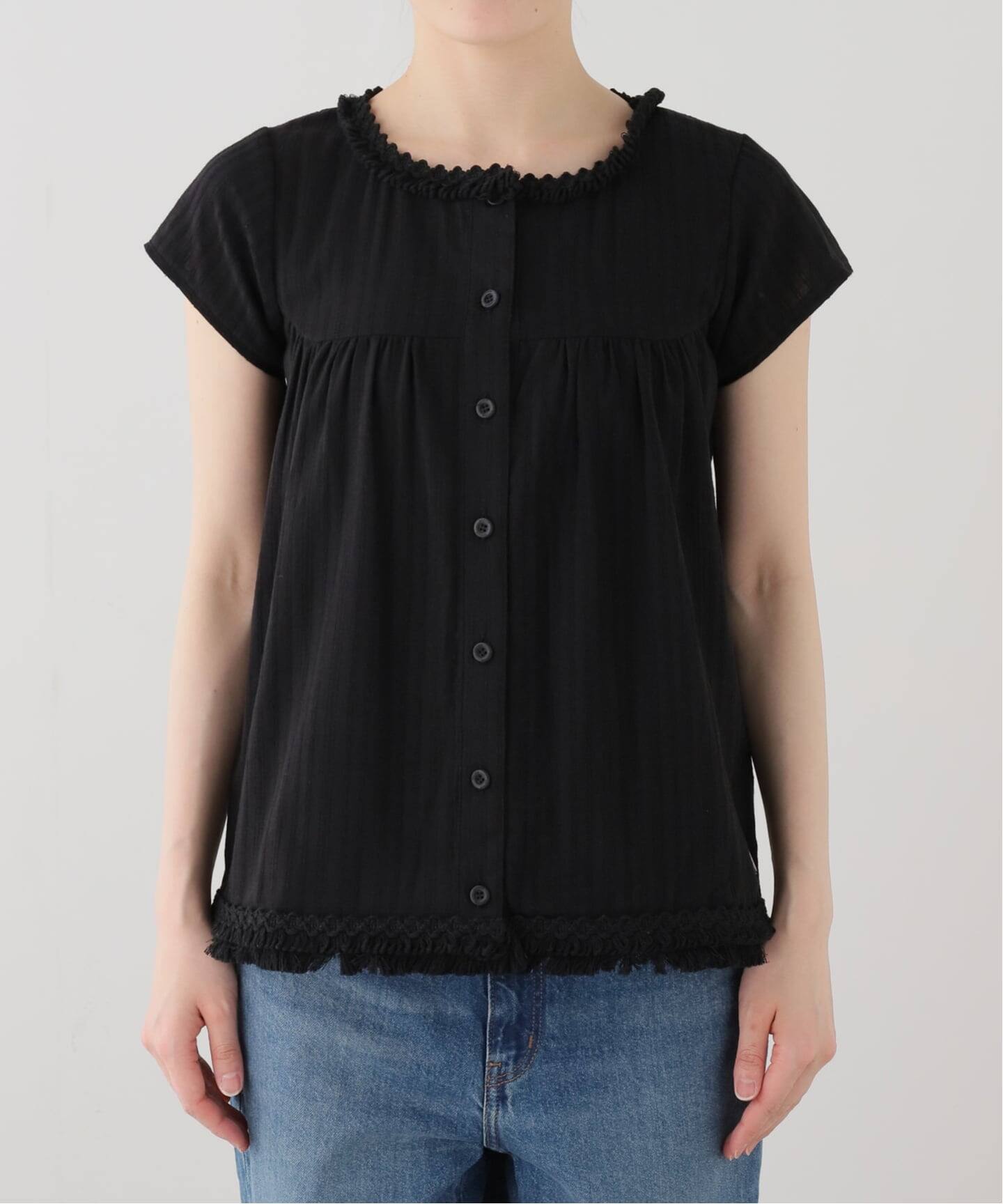 Geek Office / ギークオフィス】COYSEIO / FRINGE SHIRRING BLOUSE