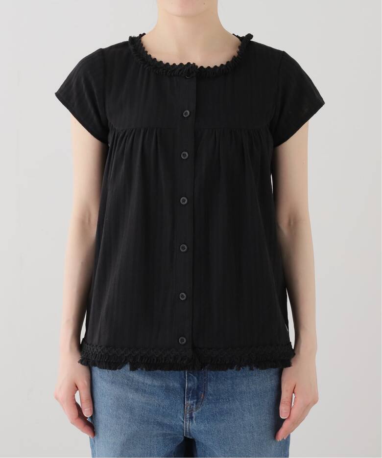 Geek Office / ギークオフィス】COYSEIO / FRINGE SHIRRING BLOUSE 