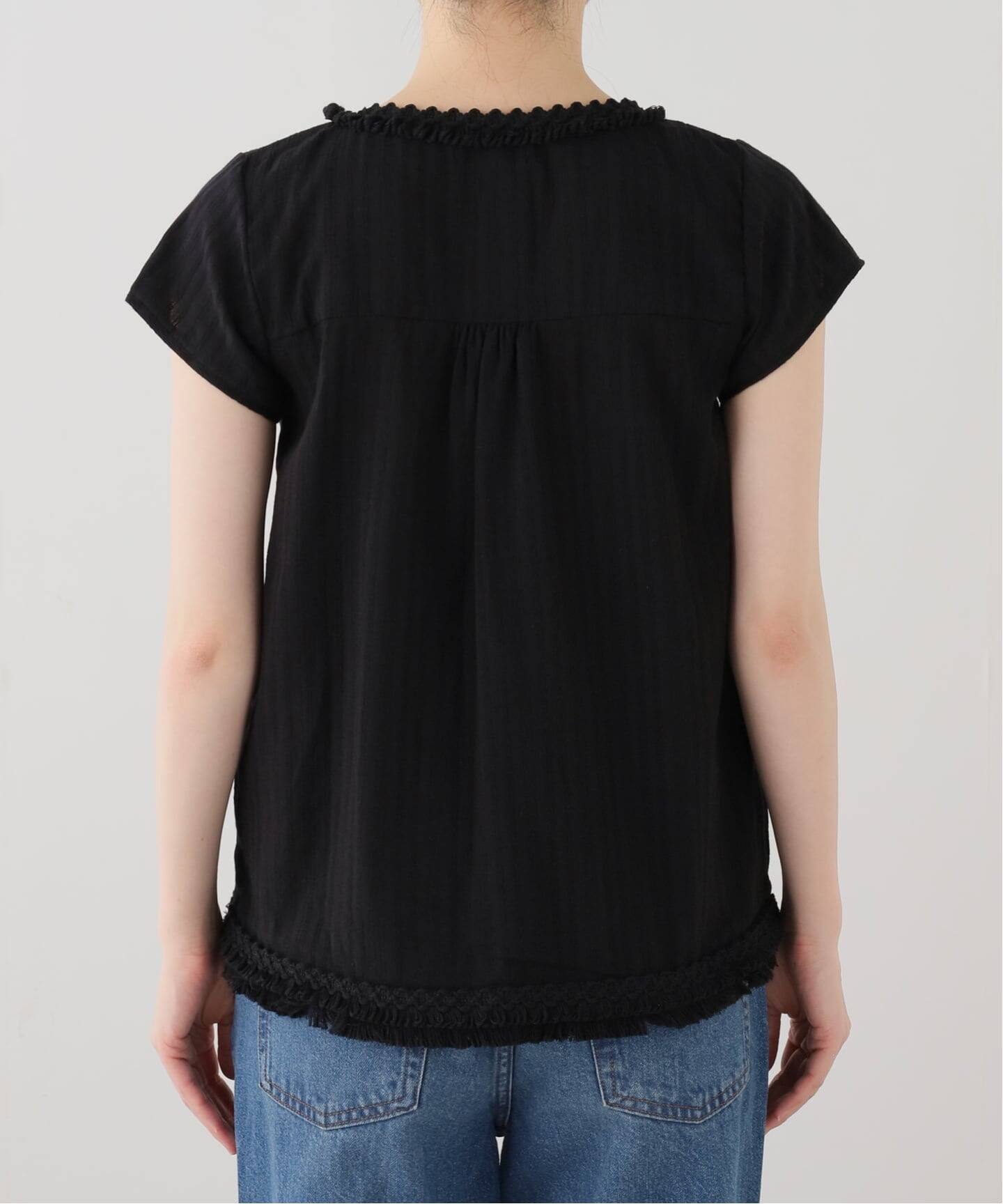 Geek Office / ギークオフィス】COYSEIO / FRINGE SHIRRING BLOUSE