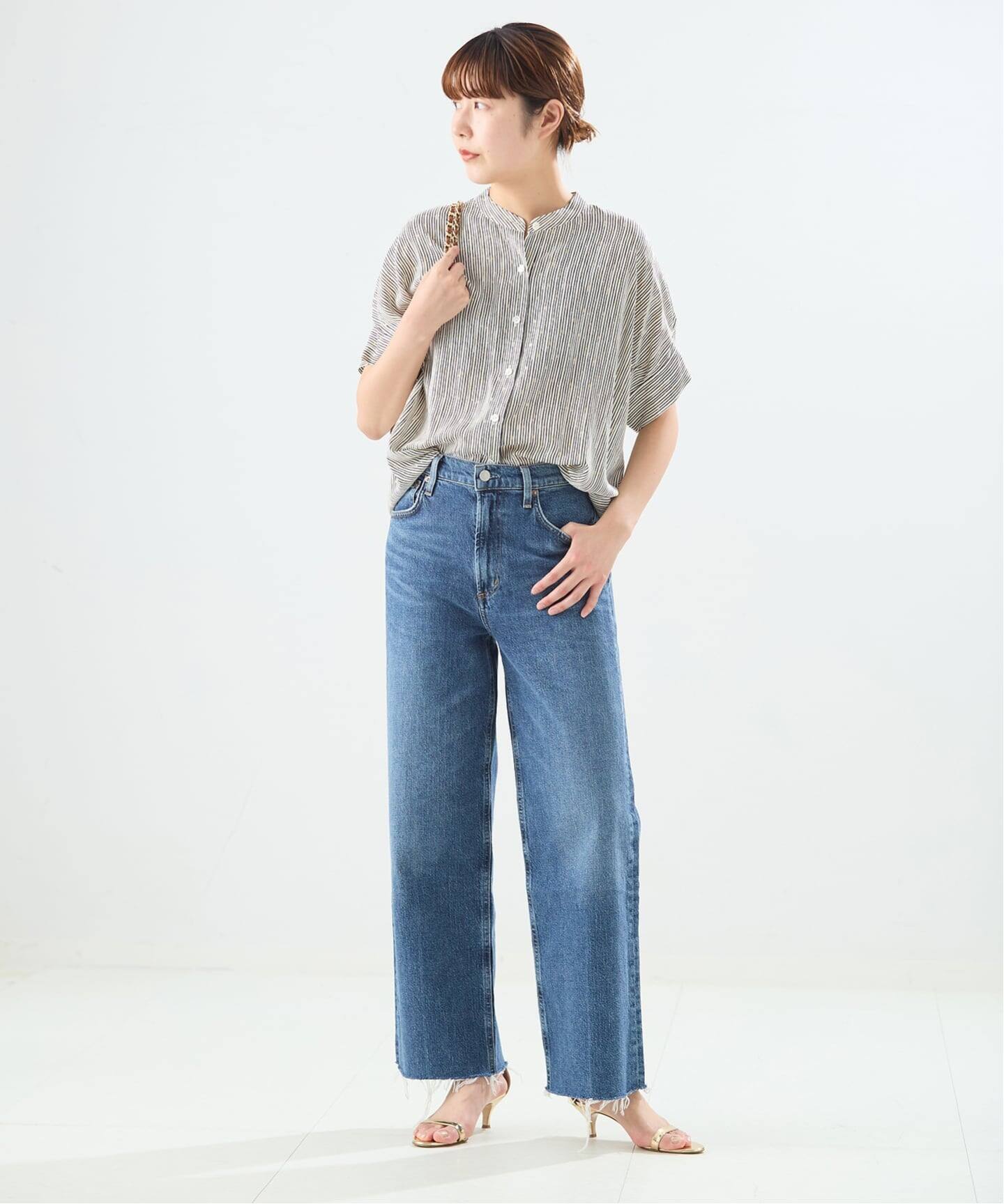 予約》【WEB限定カラーあり】DEVEAUX GOLDラメモノトーンシャツ