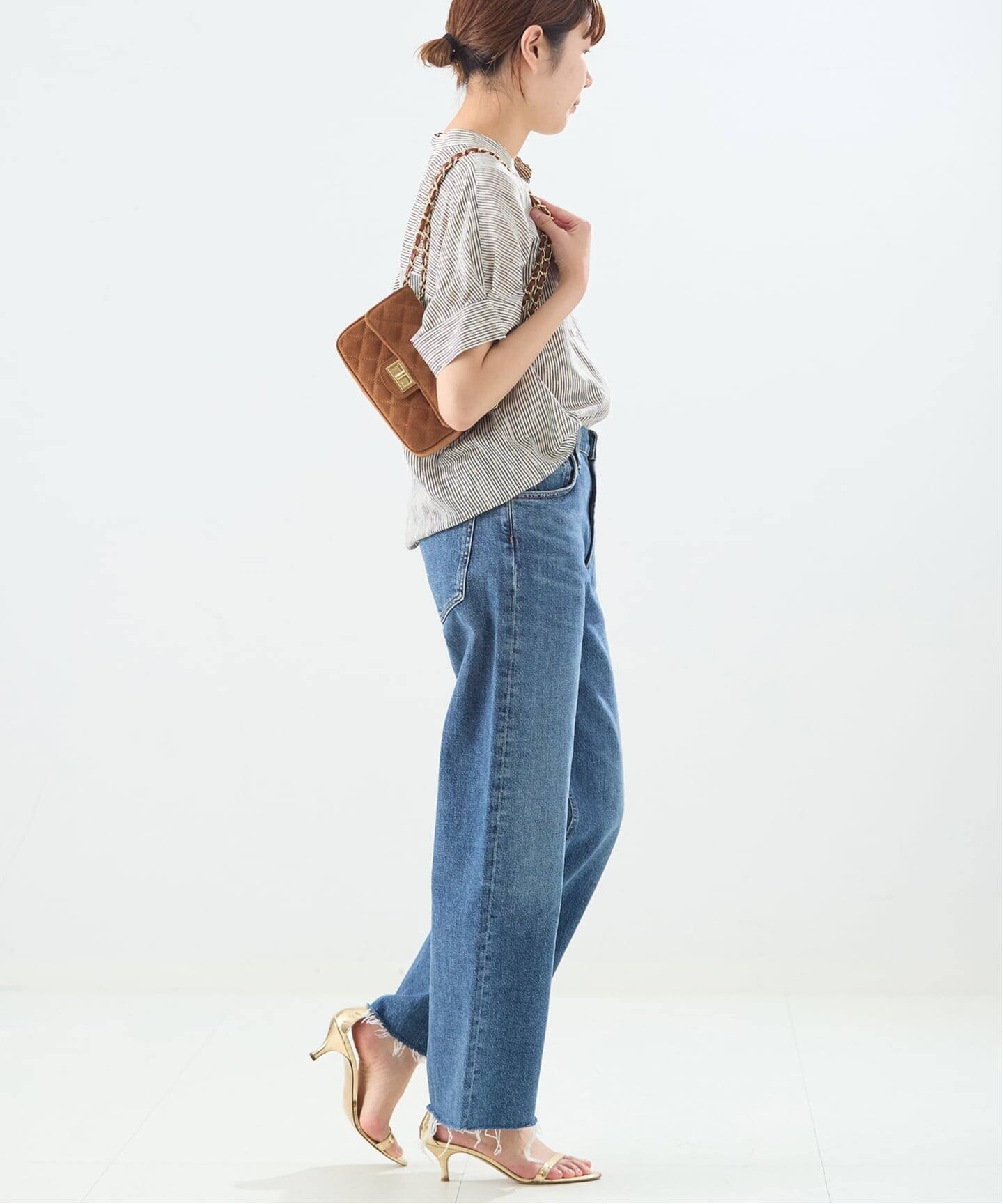 予約》【WEB限定カラーあり】DEVEAUX GOLDラメモノトーンシャツ