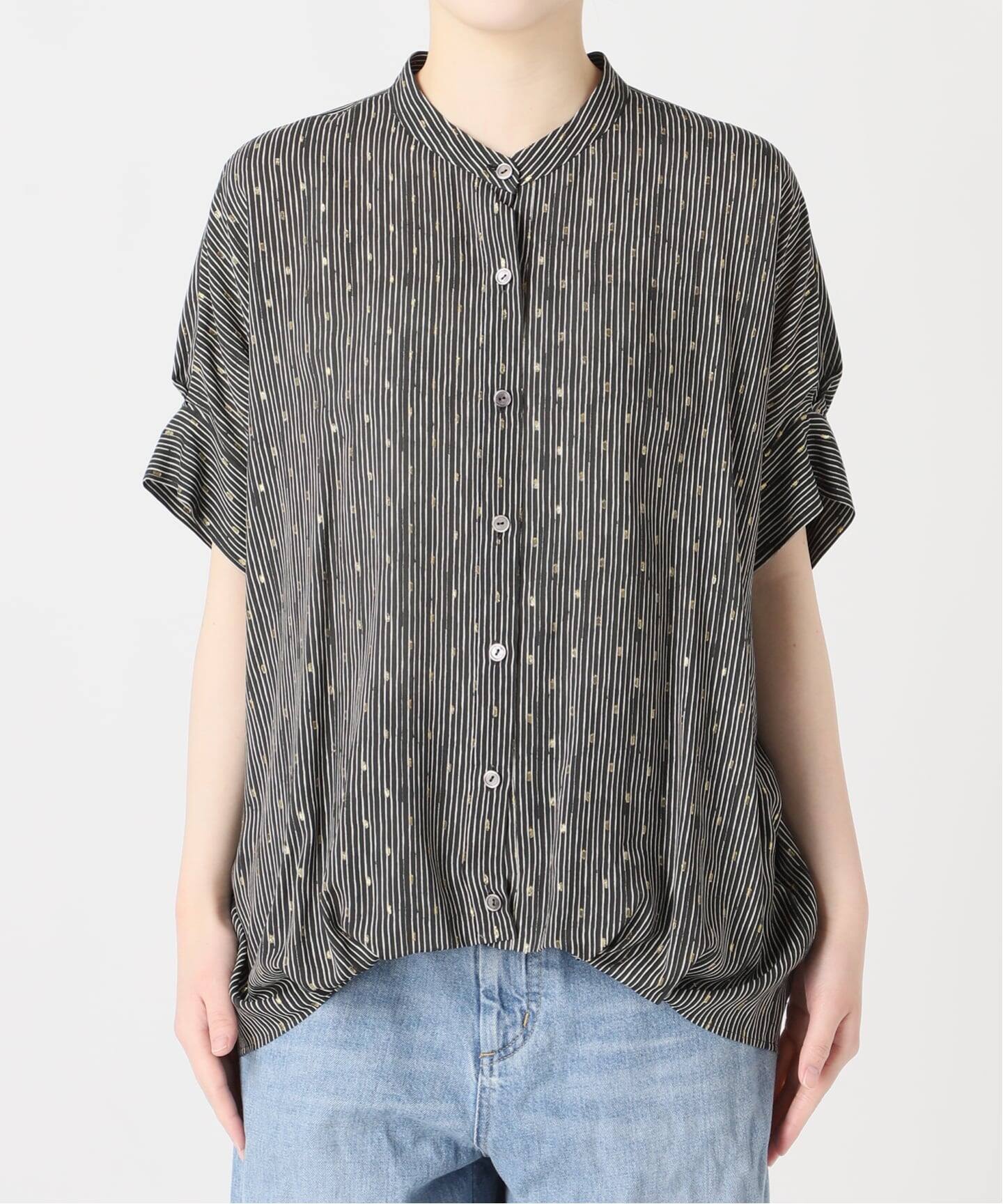 【タグ付未使用】25SS DEVEAUX GOLDラメモノトーンシャツレサージュ DEVEAUX GOLDラメモノトーンシャツ（シャツ/ブラウス）｜journal